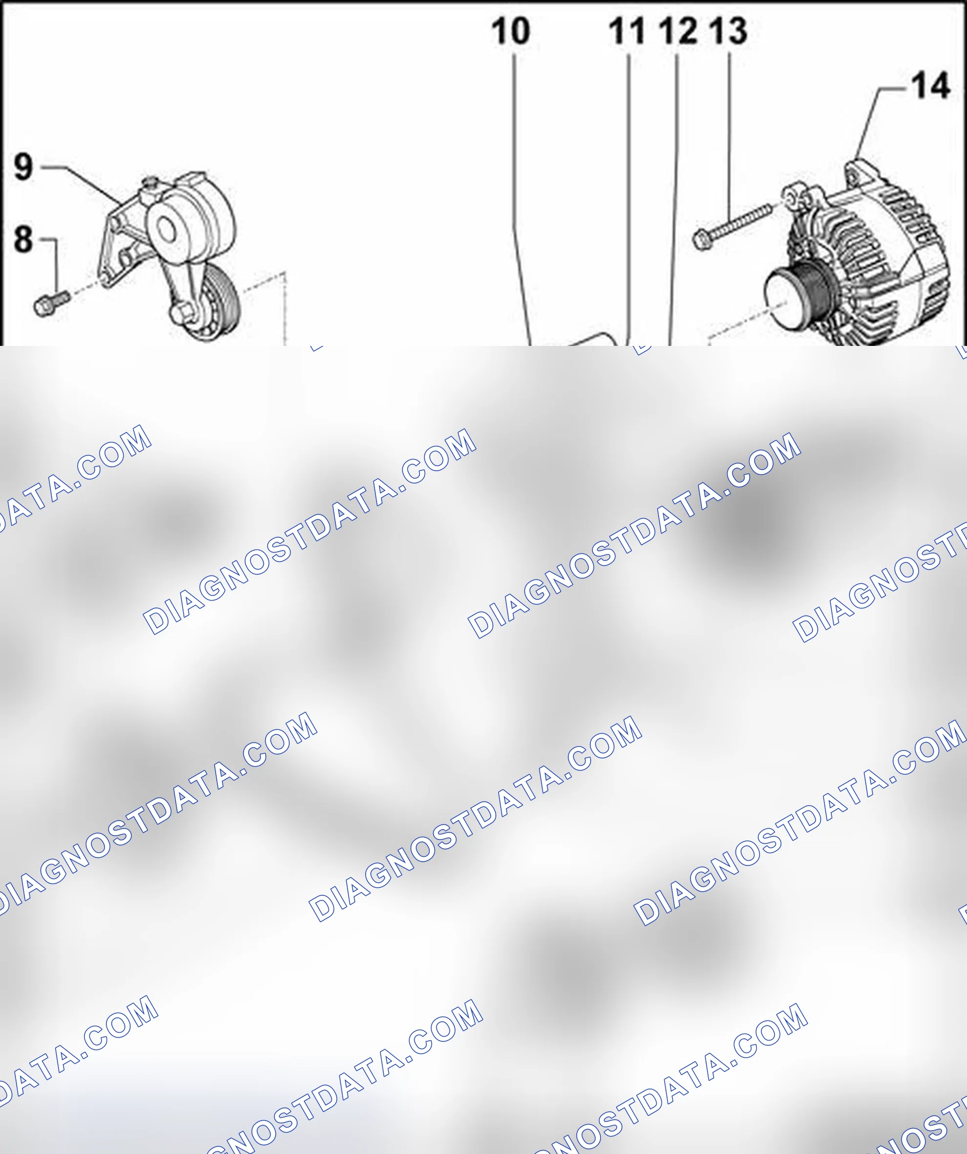 Scheme 71: Poly V-belt, component overview