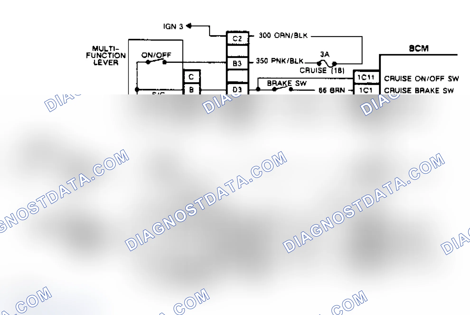 Scheme 200: Code B667, Wiring Diagram (2 of 2) Set/Coast Or Resume/Accel Circuit Shorted