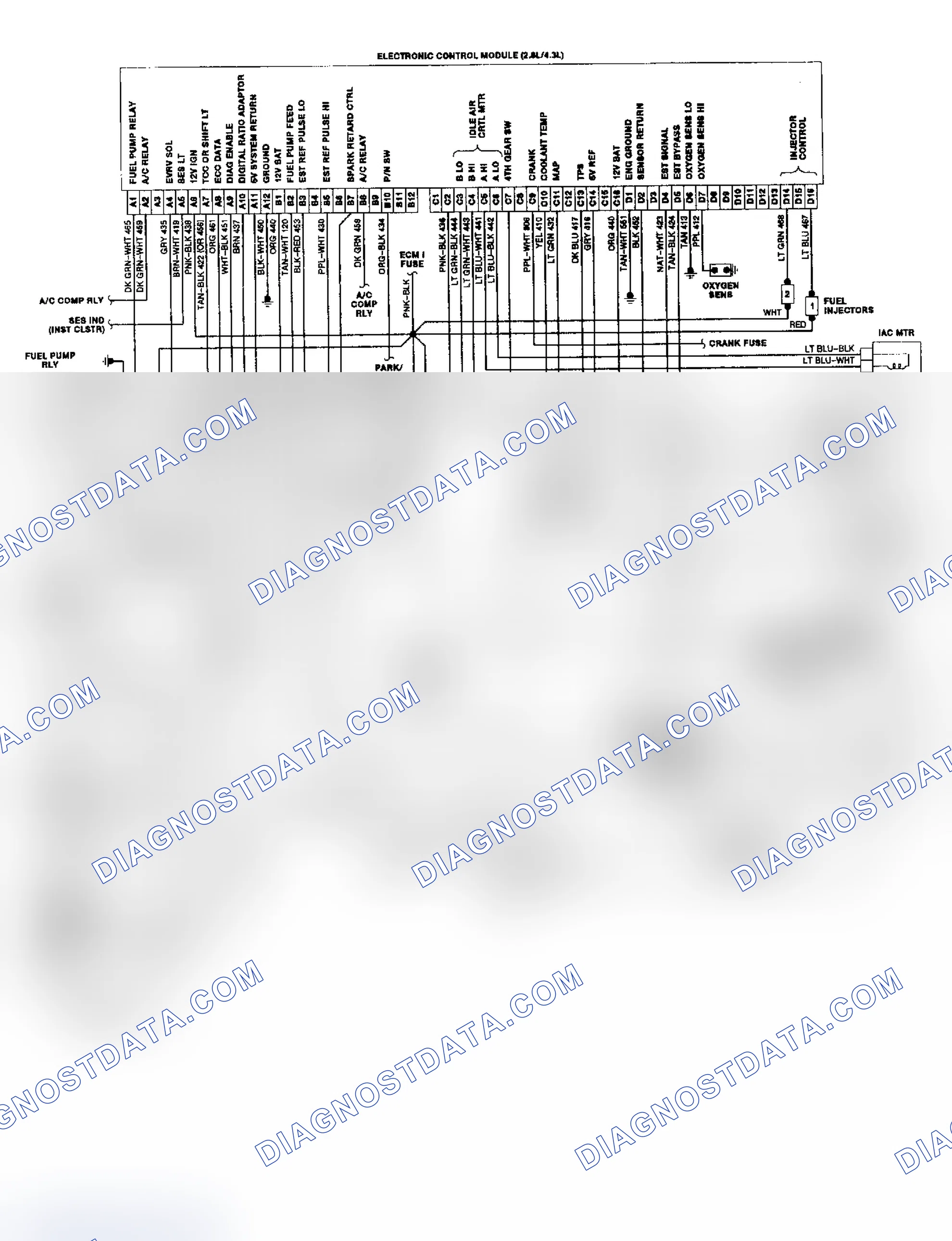 Scheme 22: "S" & "T" Series 2.8L & 4.3L TBI/CCC Wiring Diagram