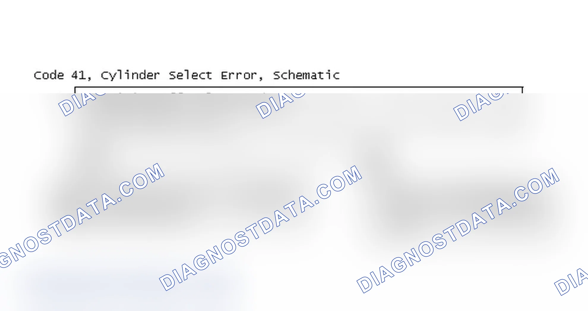 Scheme 207: Code 41, Cylinder Select Error, Schematic