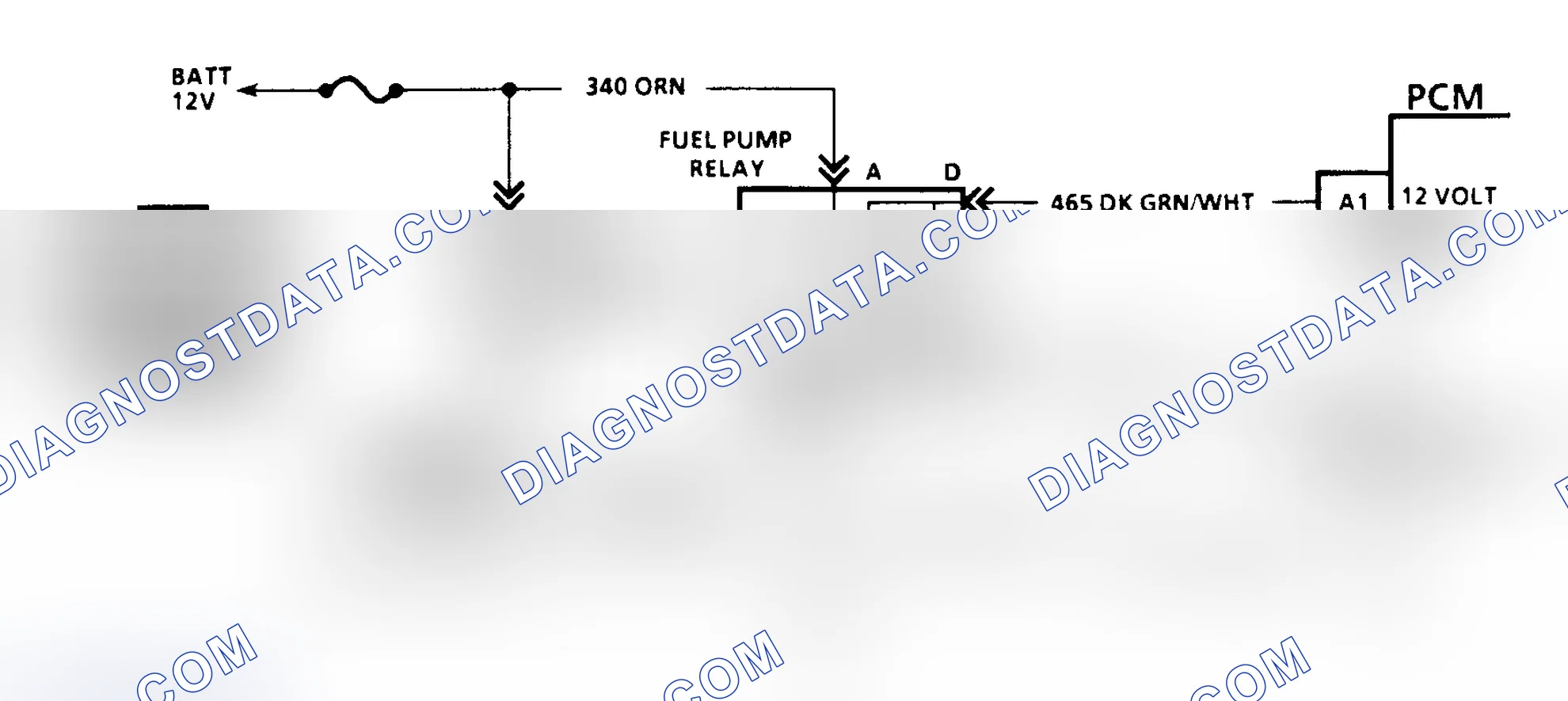 Scheme 165: Code 54 Schematic (G Series W/4L80-E Trans.) Fuel Pump Circuit