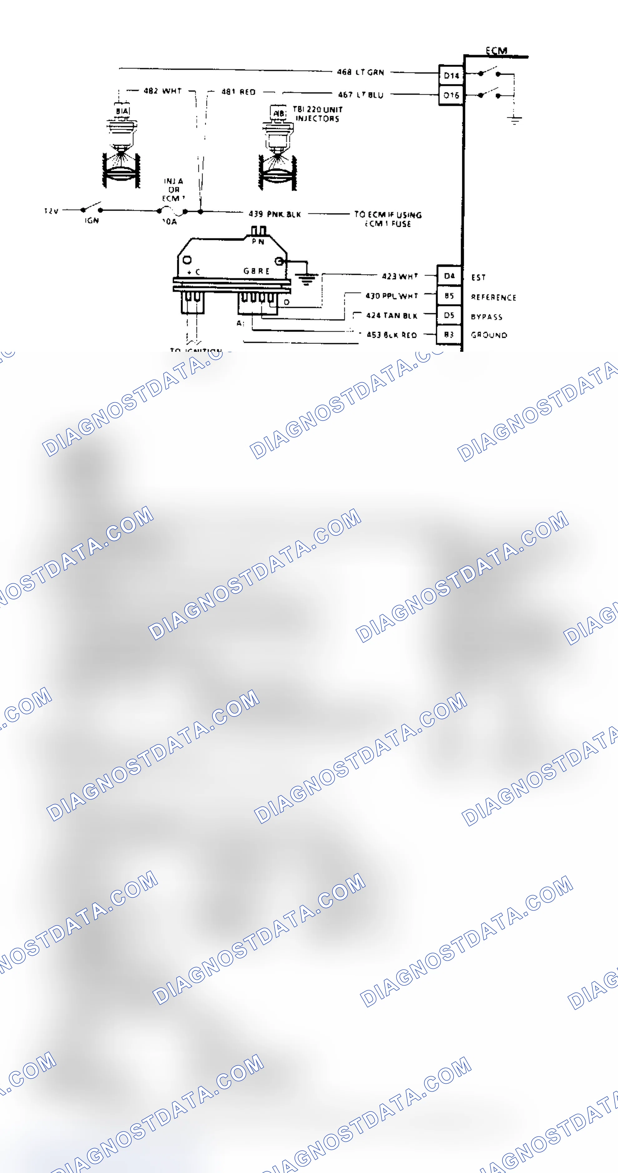 Scheme 34: Chart A4, Injector Circuit Diagnosis (All Other Models)