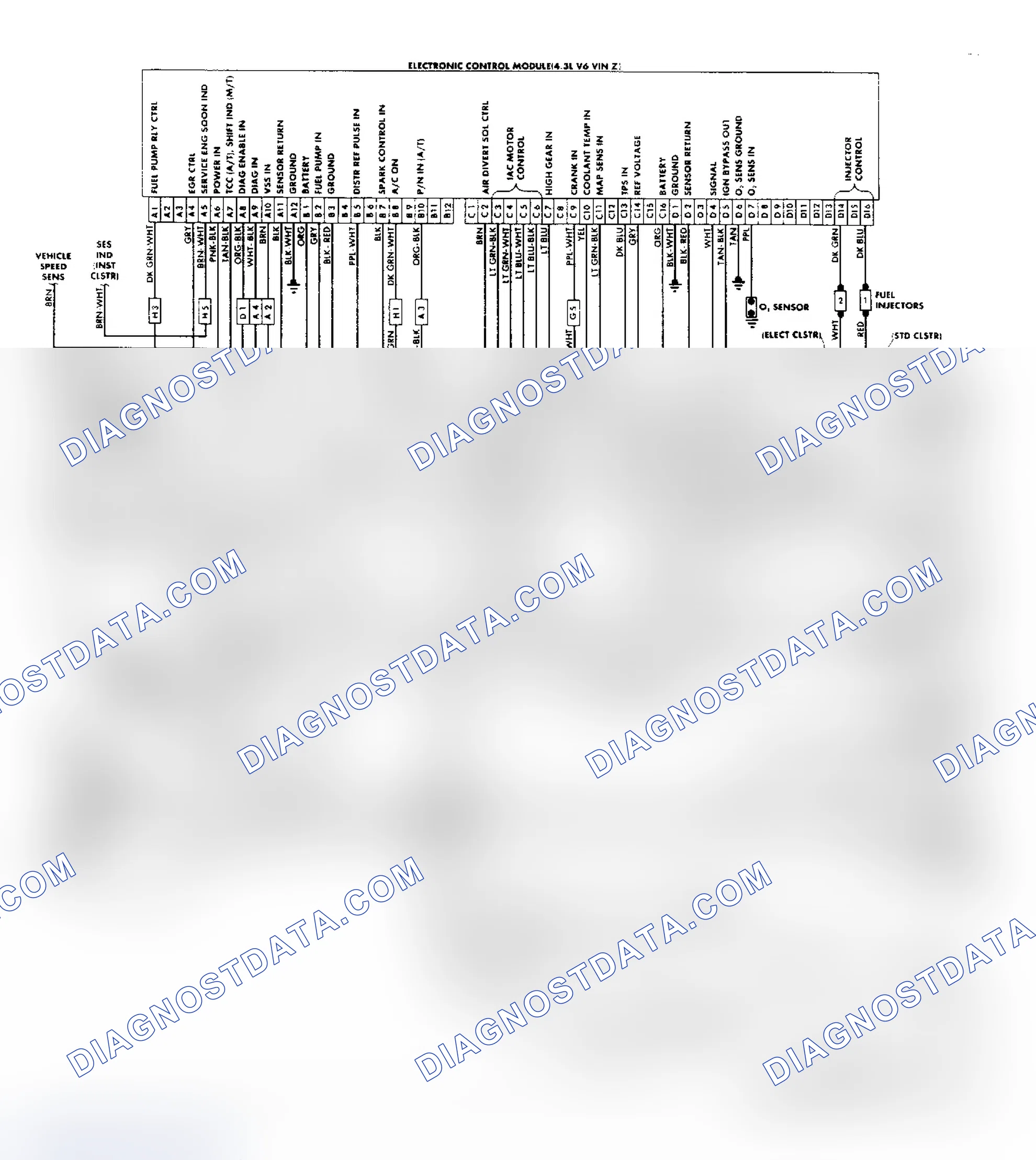 Scheme 67: "M" Series: Astro & Safari (4.3L) Wiring Diagram