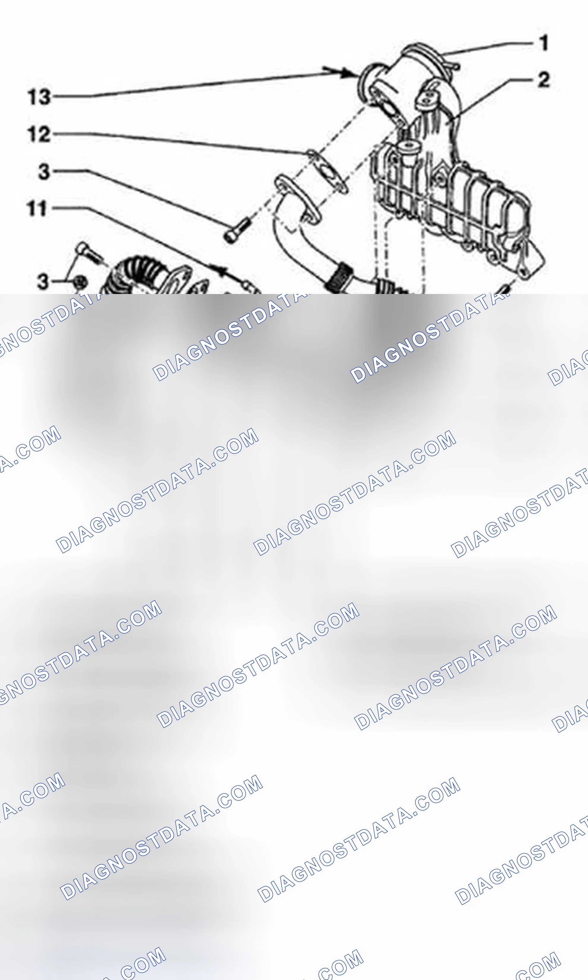 Scheme 37: Exhaust Gas Recirculation (EGR) System Components (Engine Code AHU)