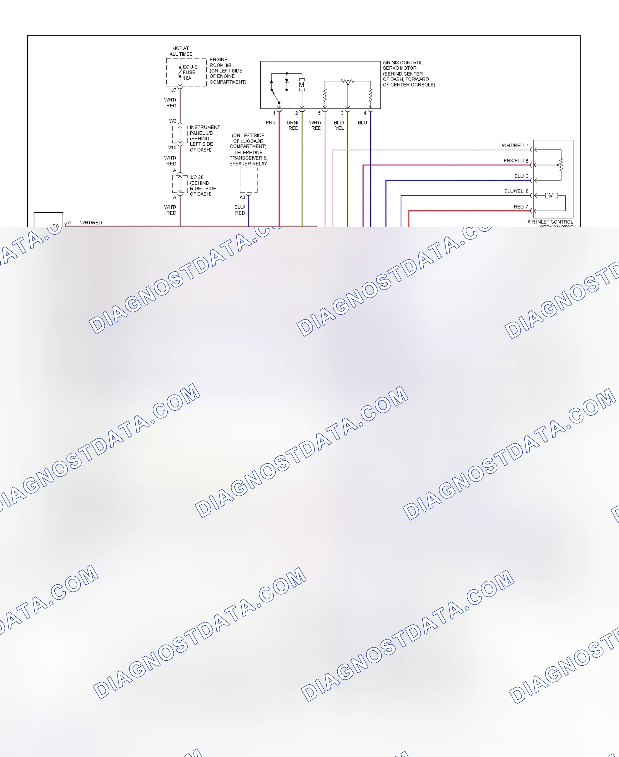 Scheme 1: Automatic A/C-Heater System Wiring Diagram (2000-01 ES 300 - 1 Of 2)