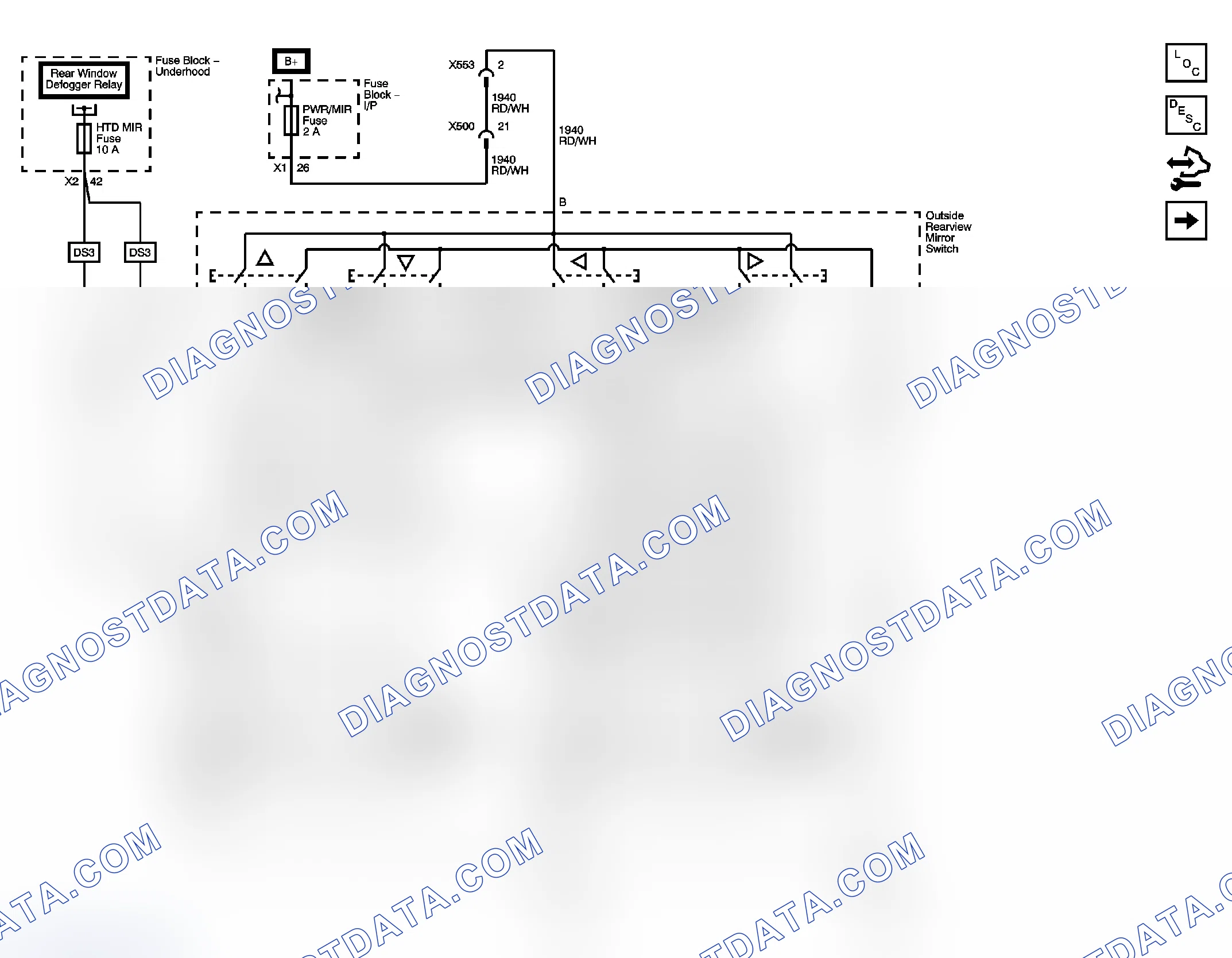Scheme 2: Outside Rearview Mirror Schematics