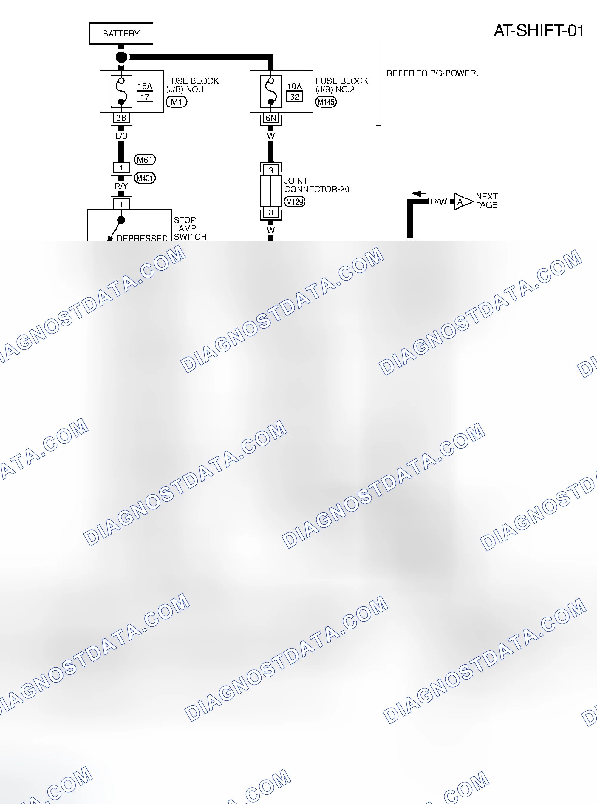 Scheme 307: Wiring Diagram - AT - SHIFT