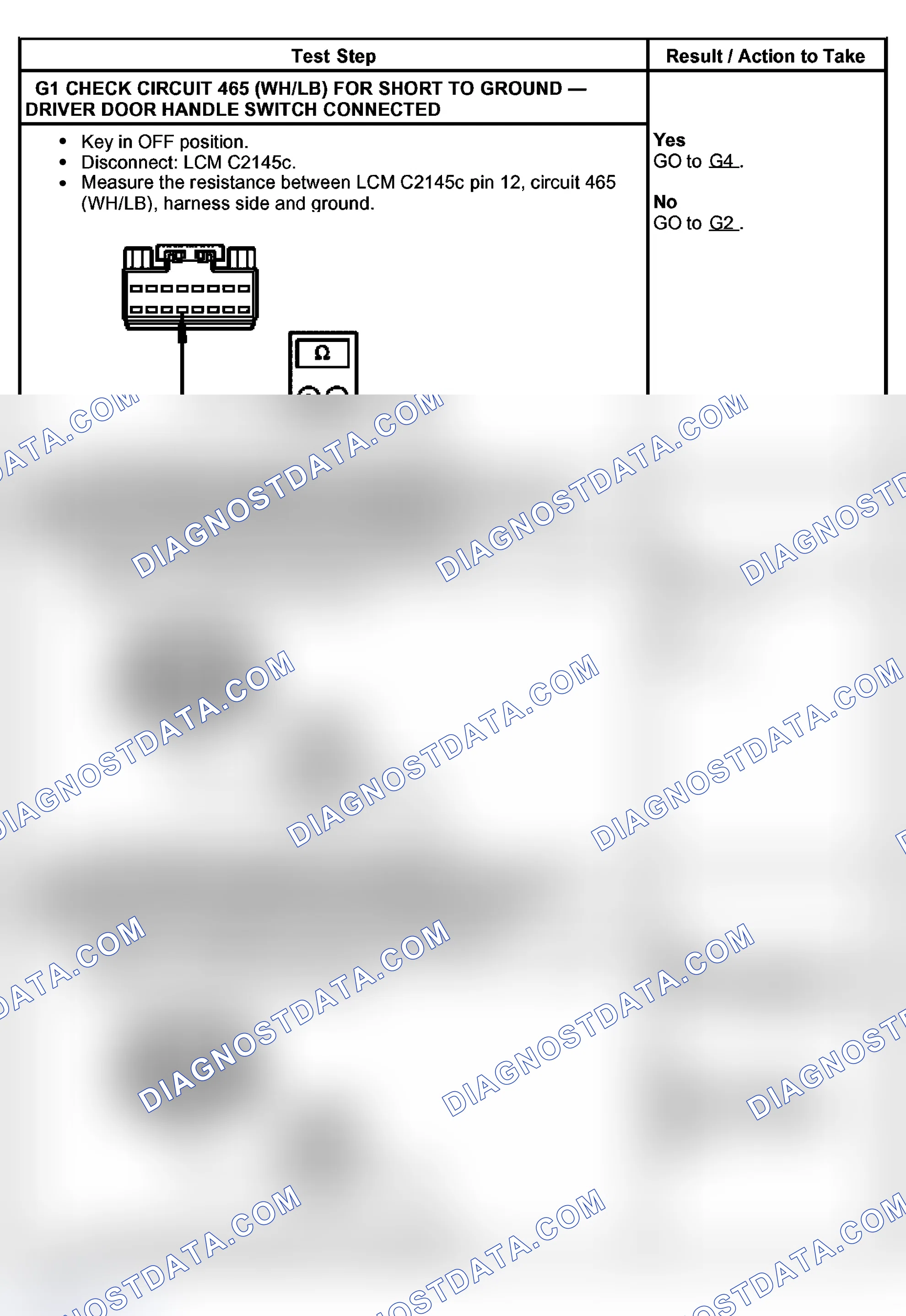 Scheme 12: PINPOINT TEST G: DTC B1445 OR B1442: DOOR HANDLE SWITCH FAILURE