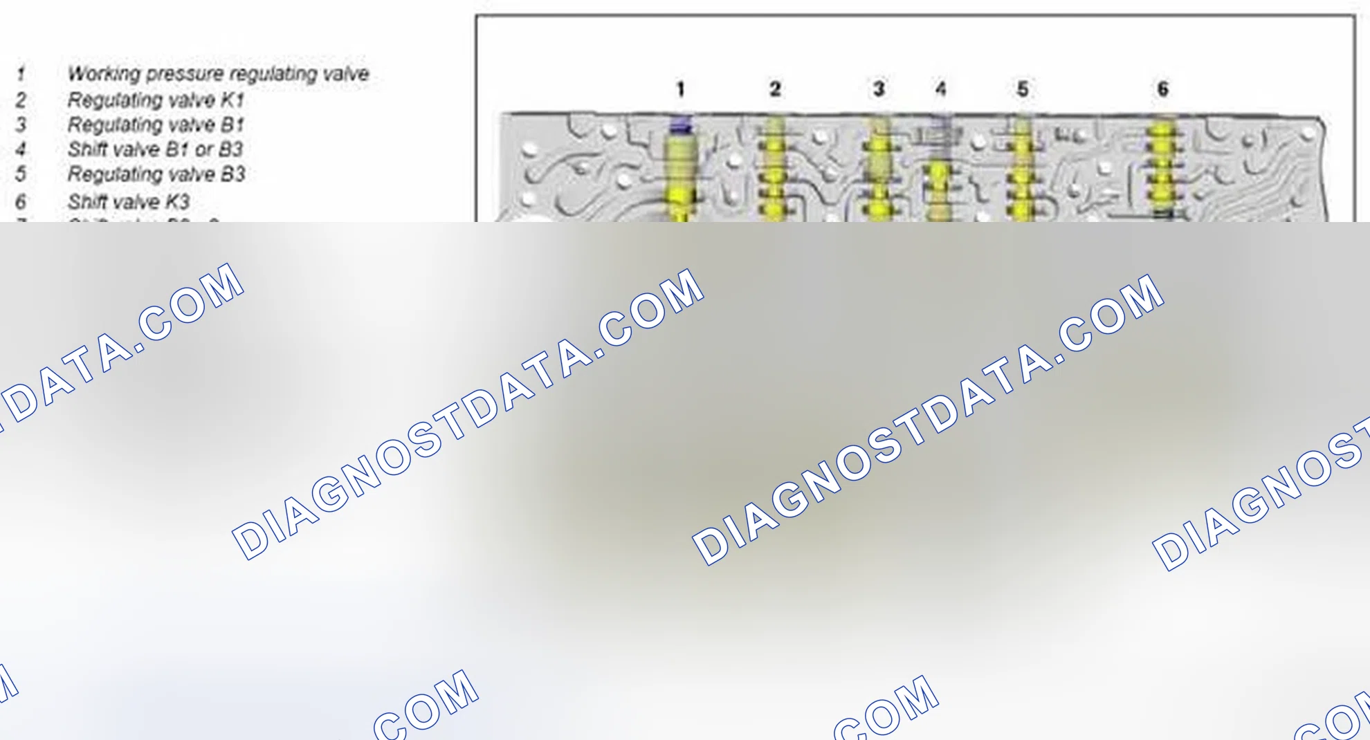 Scheme 215: Automatic transmission (AT), location of hydraulic components - GF27.10-P-0001-09AHZ