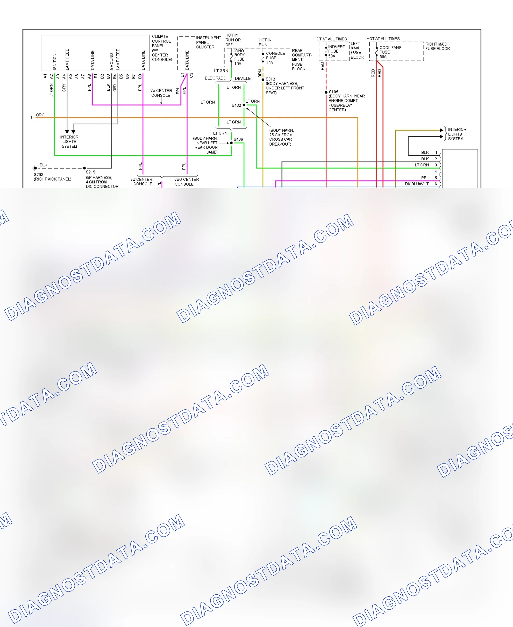Scheme 18: Automatic A/C-Heater System Wiring Diagram (DeVille & Eldorado - 2 Of 2)