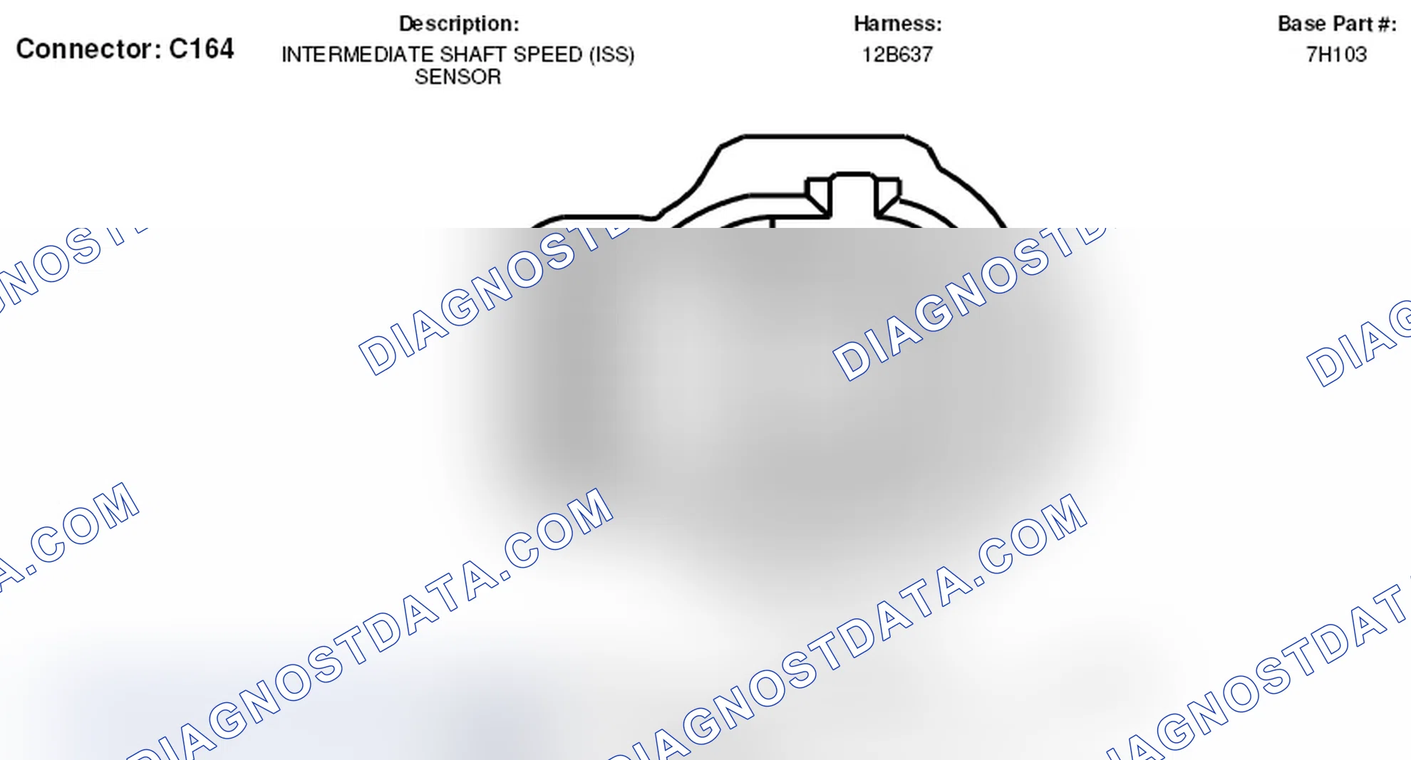 Scheme 46: Intermediate Shaft Speed Sensor Connector End View (C164)