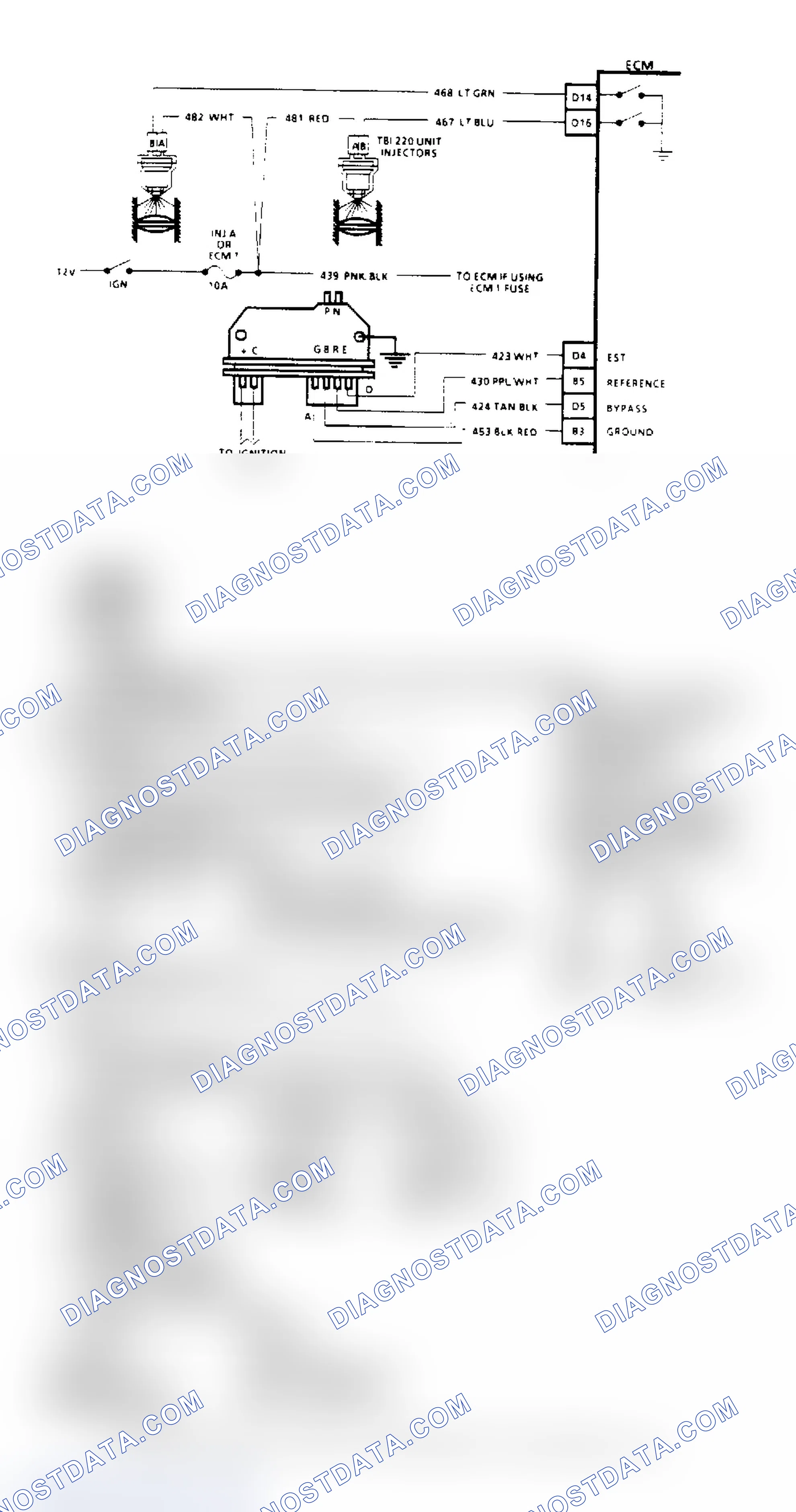 Scheme 34: Chart A4, Injector Circuit Diagnosis (All Other Models)