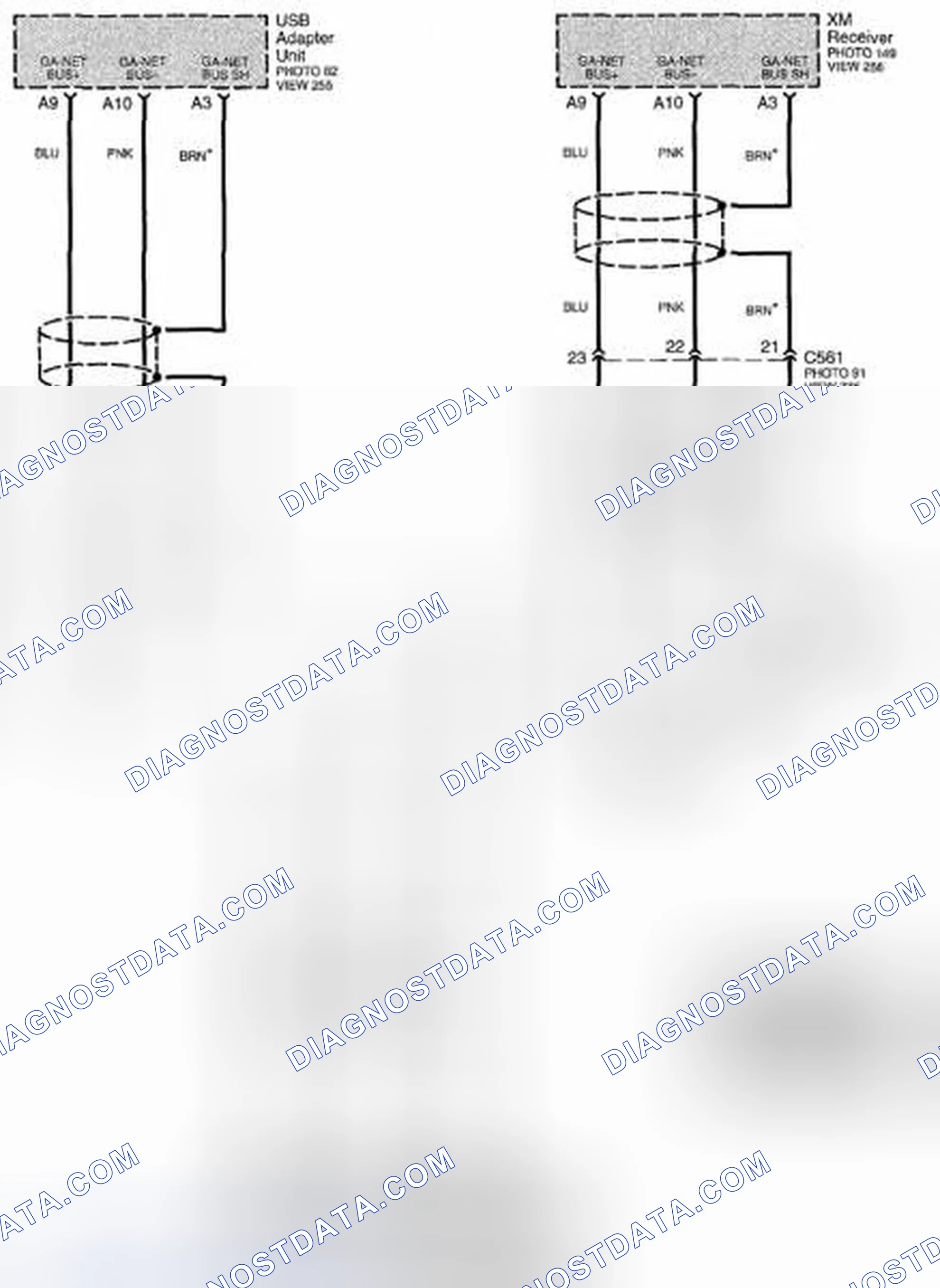 Scheme 180: GA-NET Bus (Navigation) Circuit Diagram (Page 50-5)