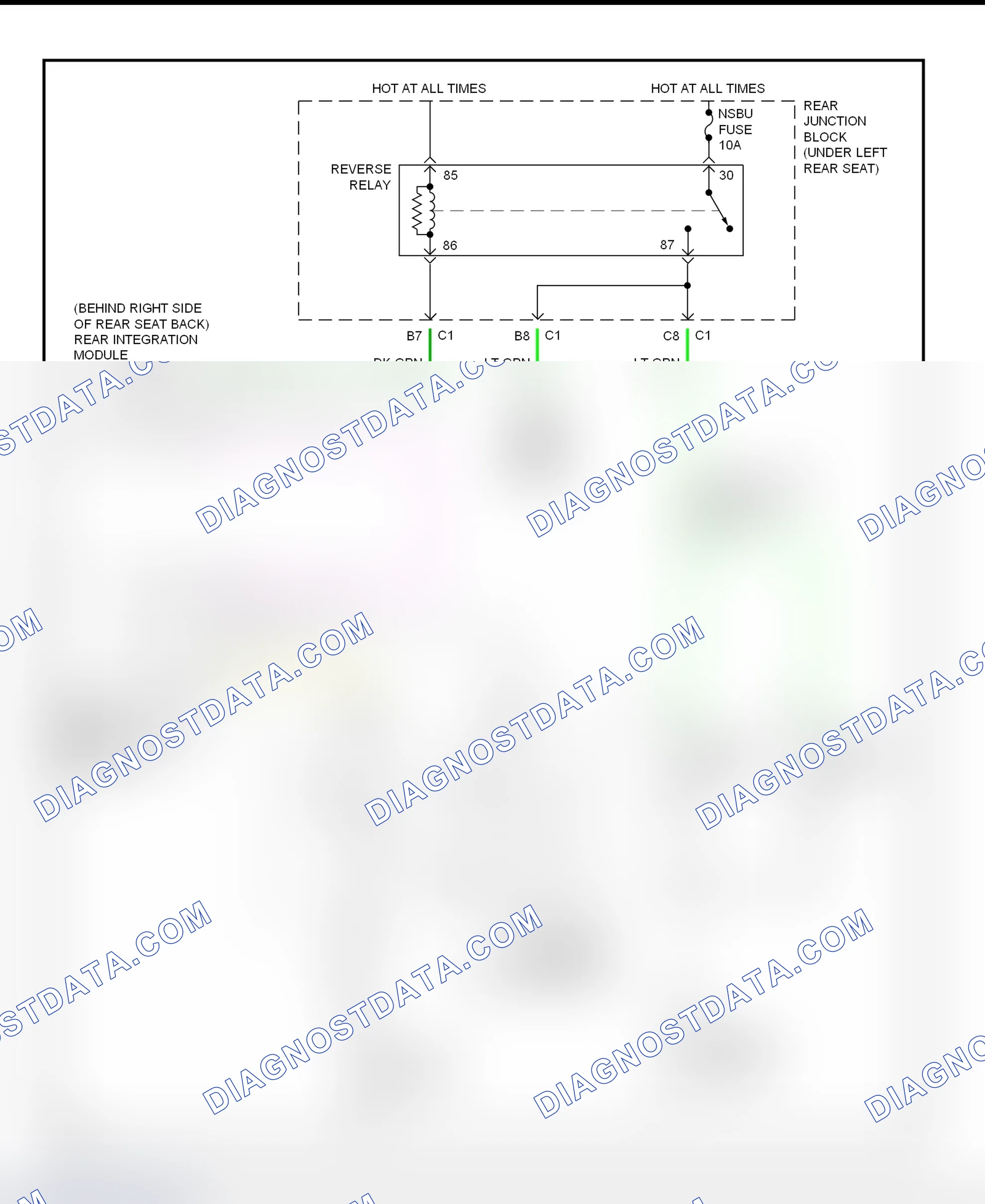 Scheme 71: Back-Up Lights Wiring Diagram (Seville)