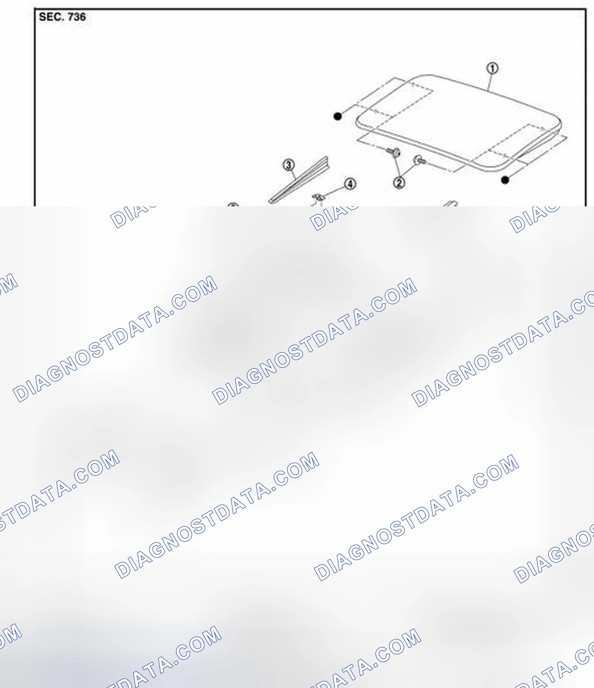 Scheme 172: REAR SUNROOF: Exploded View