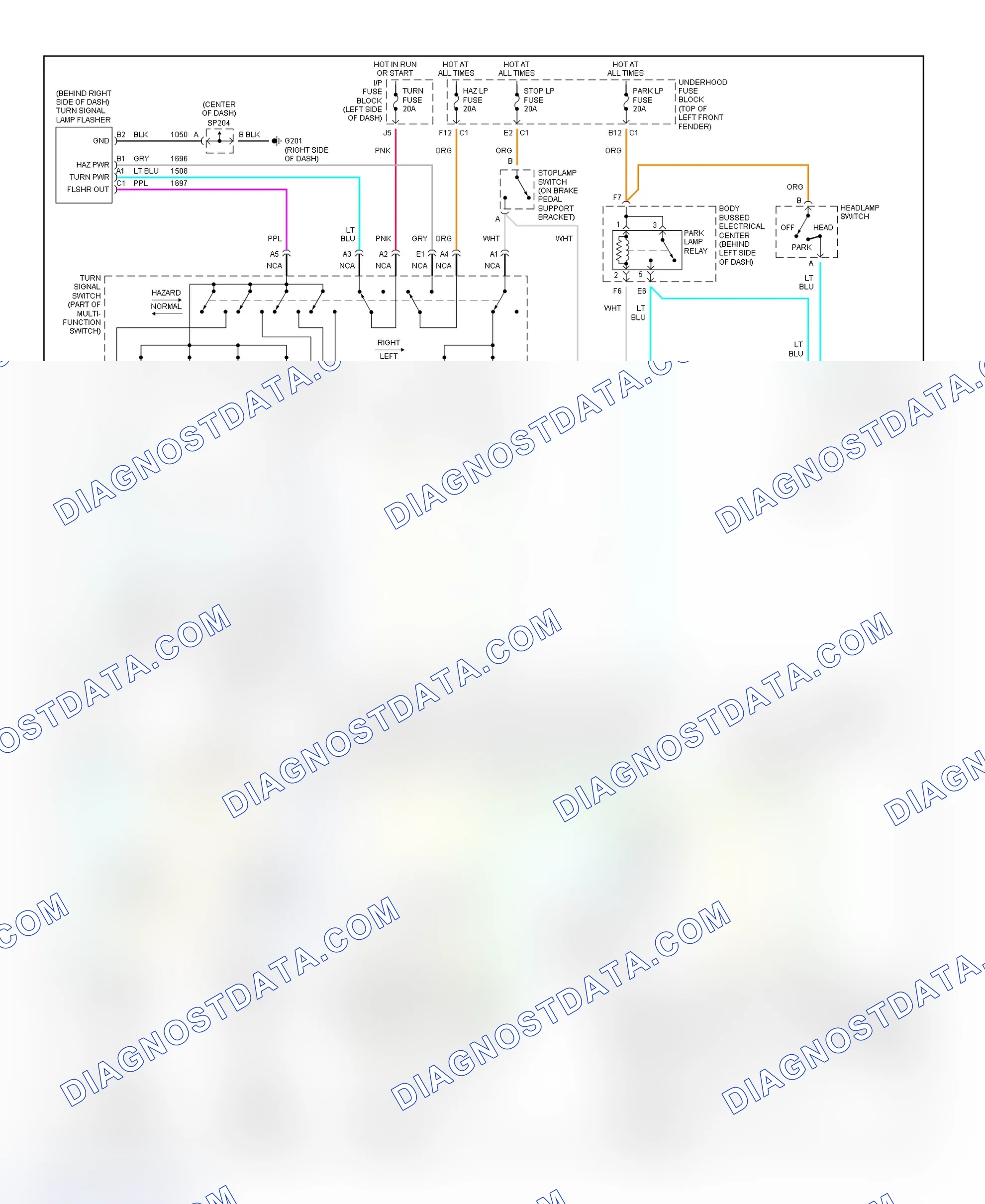 Scheme 4: Exterior Lights Wiring Diagram (Blazer, Bravada, Envoy & Jimmy)