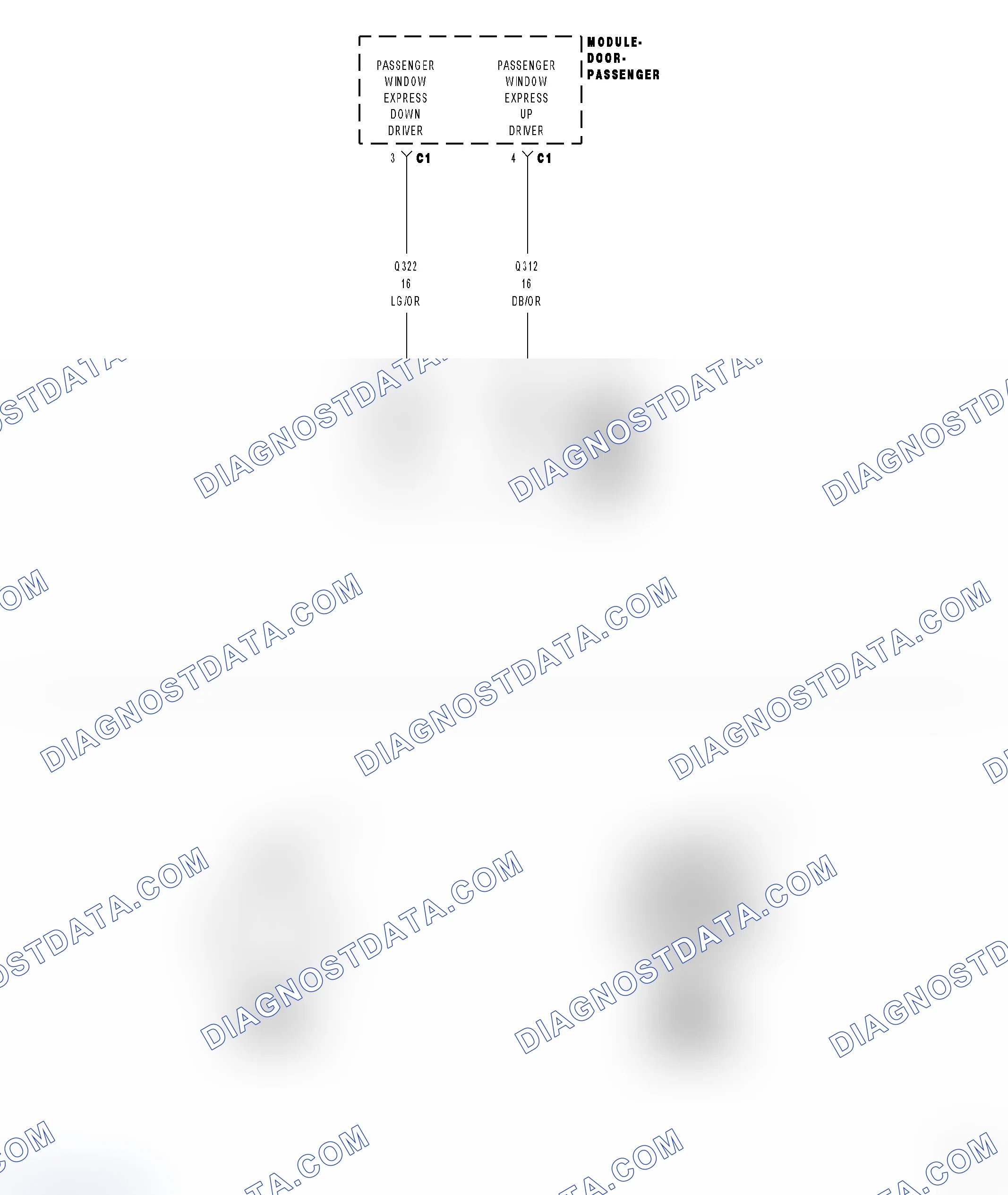 Scheme 35: B185F - PASSENGER WINDOW MOTOR CONTROL CIRCUIT LOW - PDM