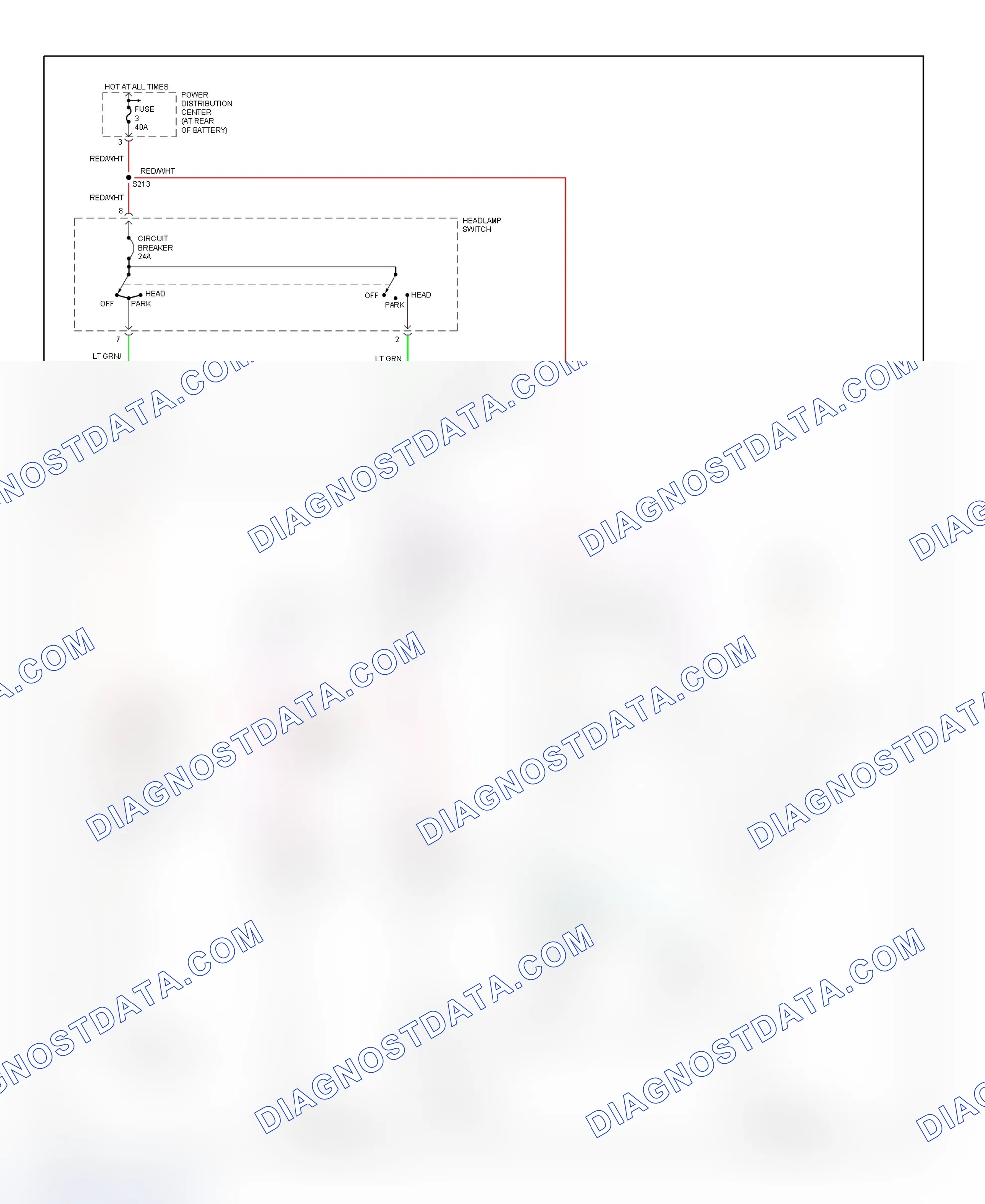 Scheme 8: Headlight System Wiring Diagram (Neon)