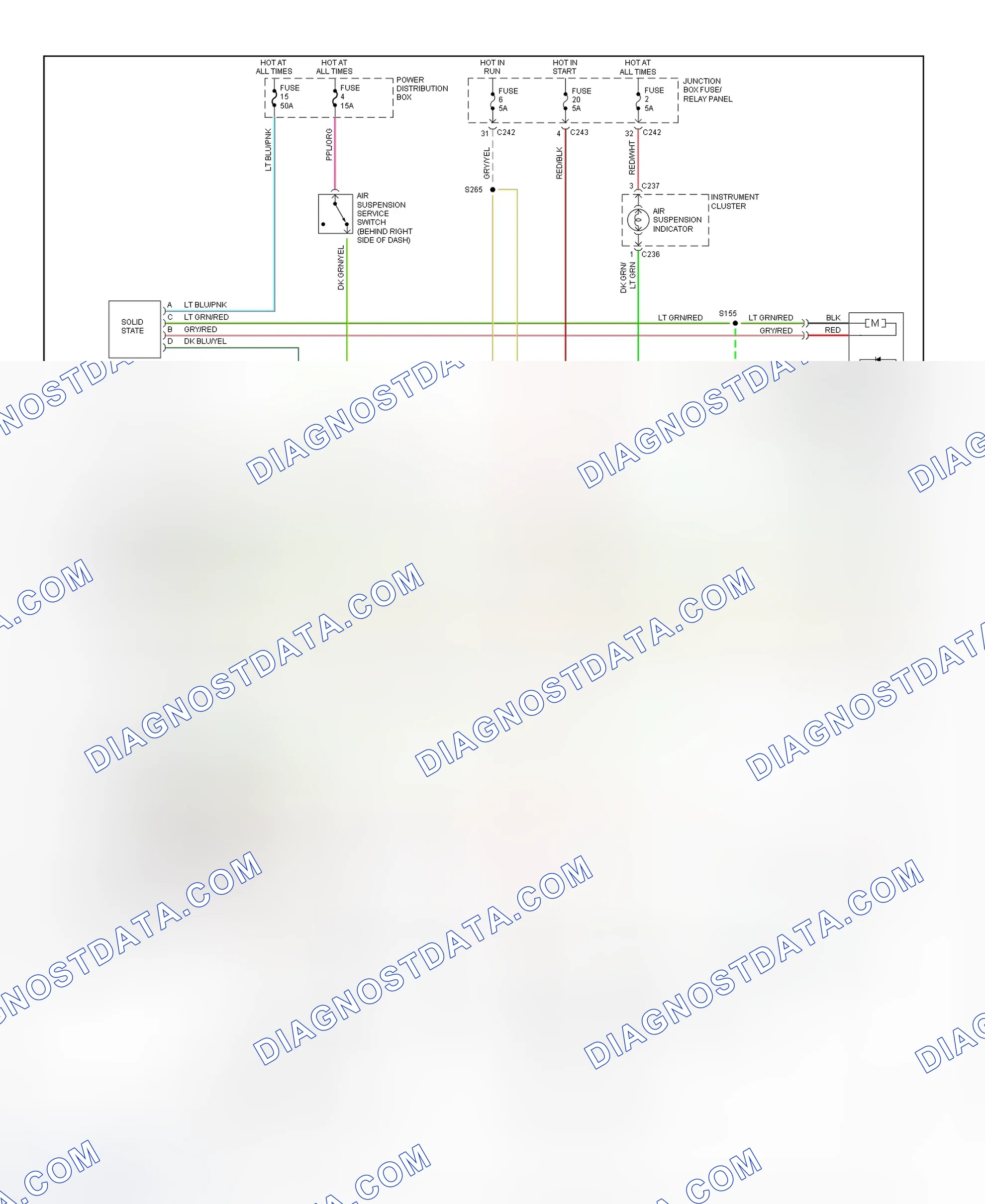 Fig. 5: Electronic Suspension Wiring Diagram (1998 Expedition & Navigator - 1 Of 2)