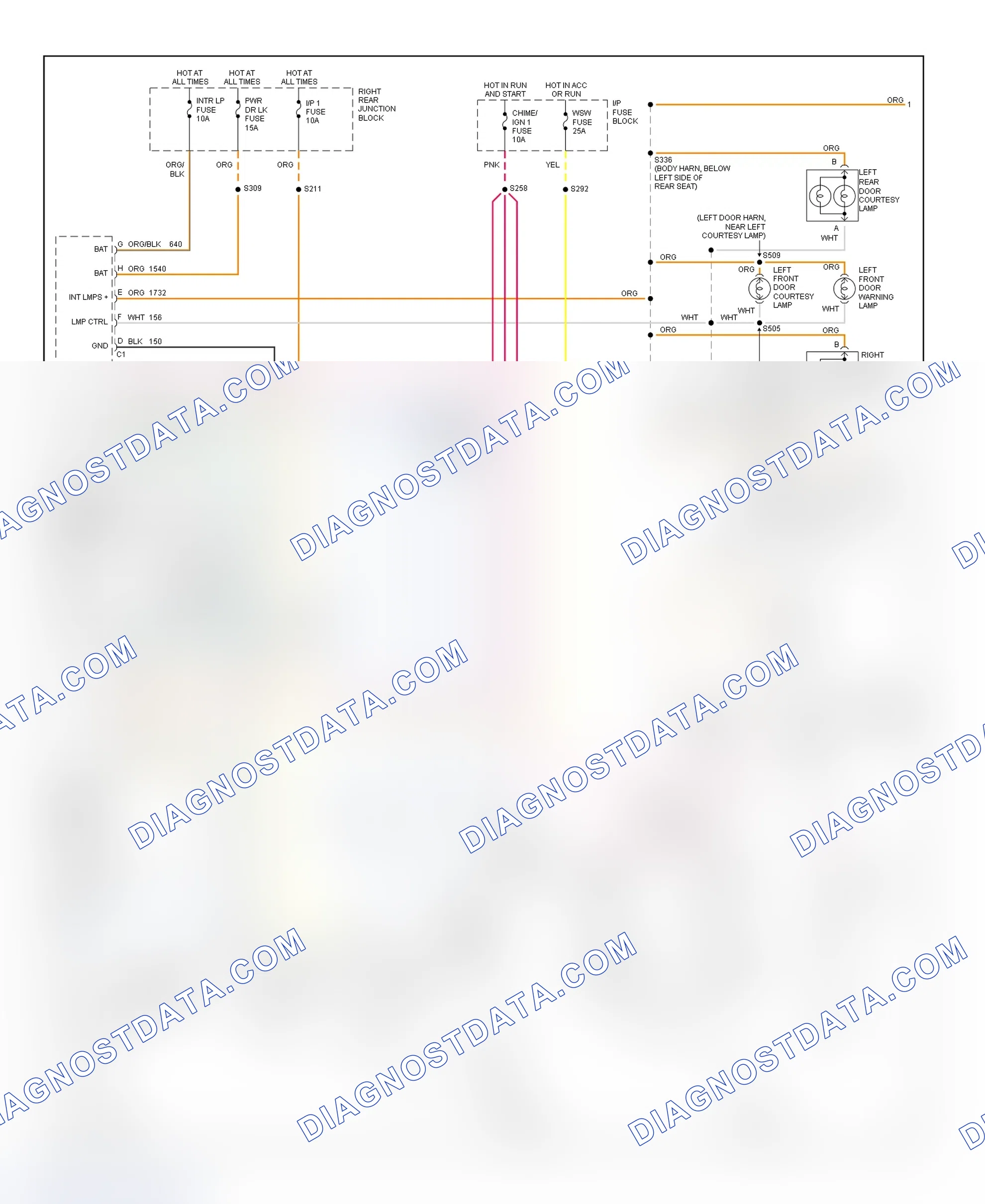Scheme 7: Illumination/Interior Lights Wiring Diagram (Aurora - 1 Of 3)