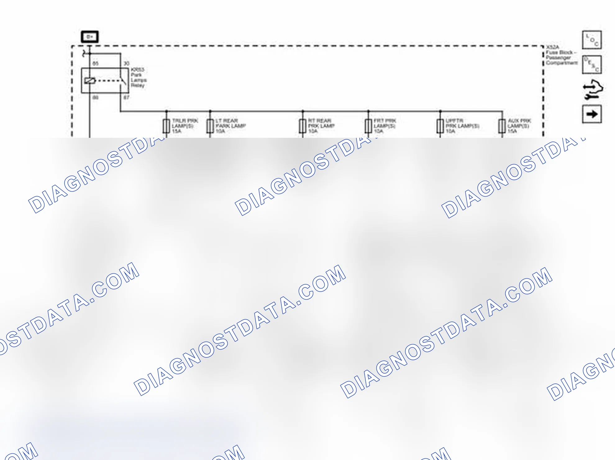 Scheme 4: Park Lamp Controls and Park Lamps Wiring Schematics