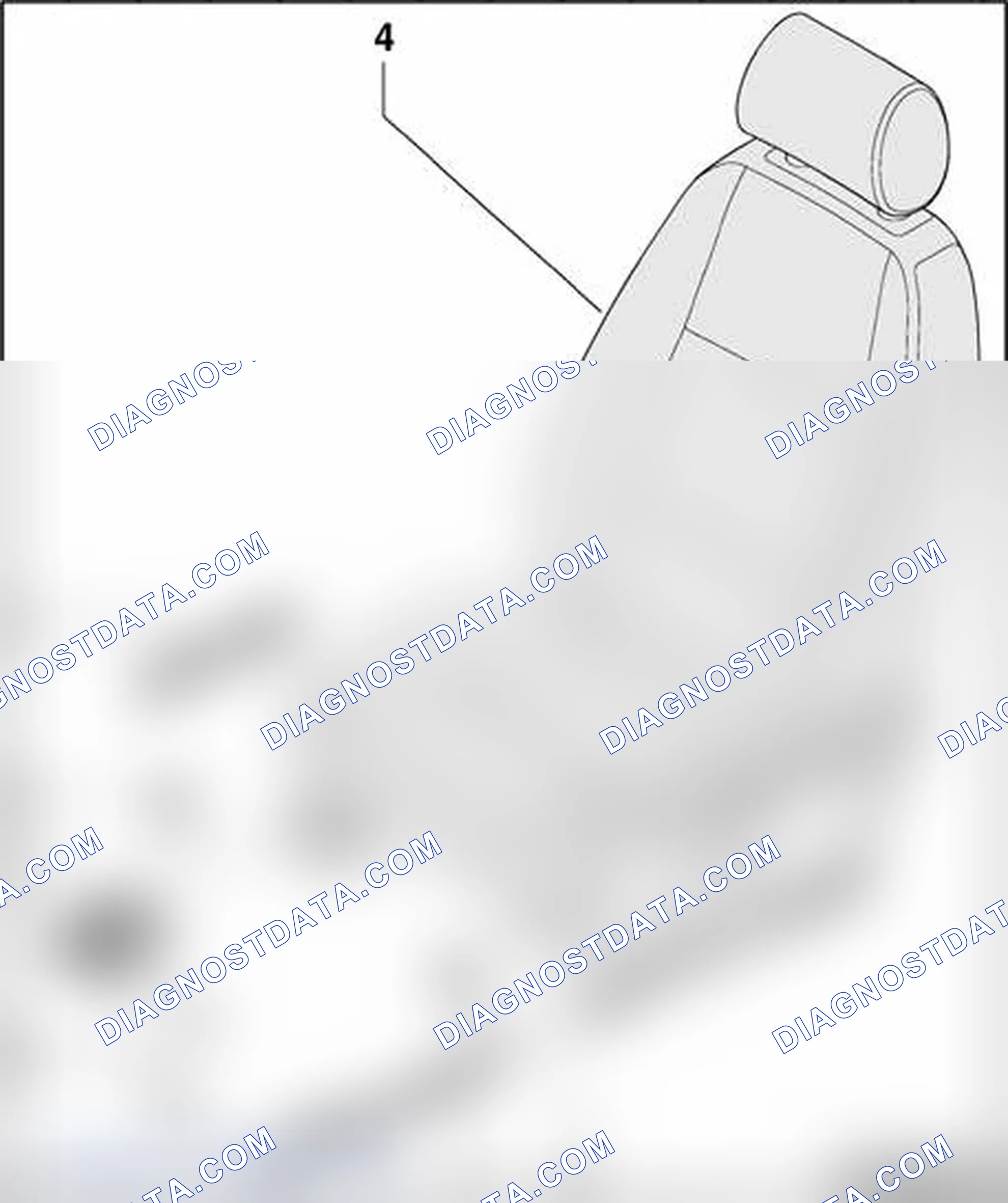 Scheme 185: Removing and installing front seat rail cover for front seat