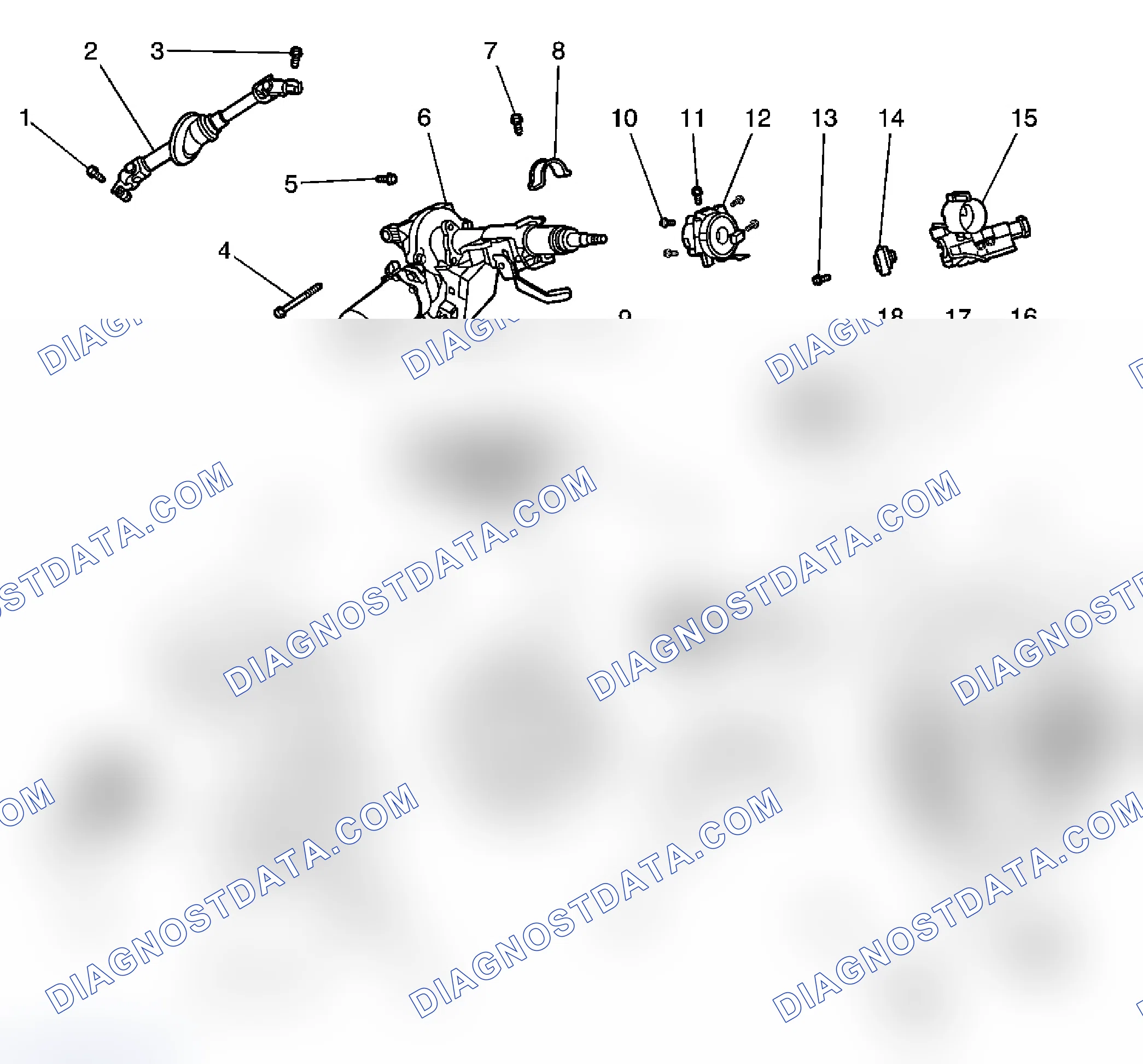 Scheme 2: Steering Column Disassembled View