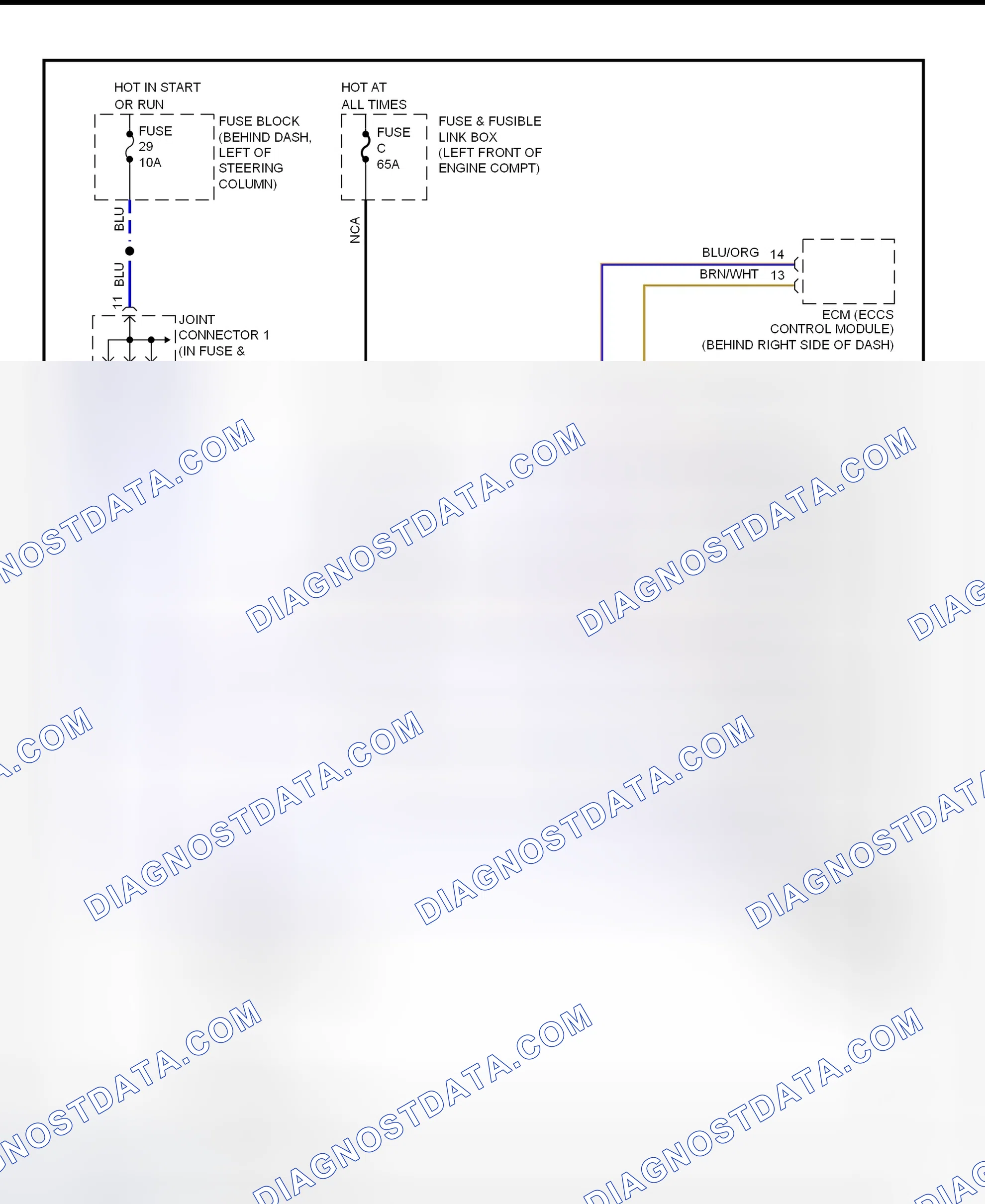 Scheme 4: Electric Cooling Fan Schematic (1996 Quest)
