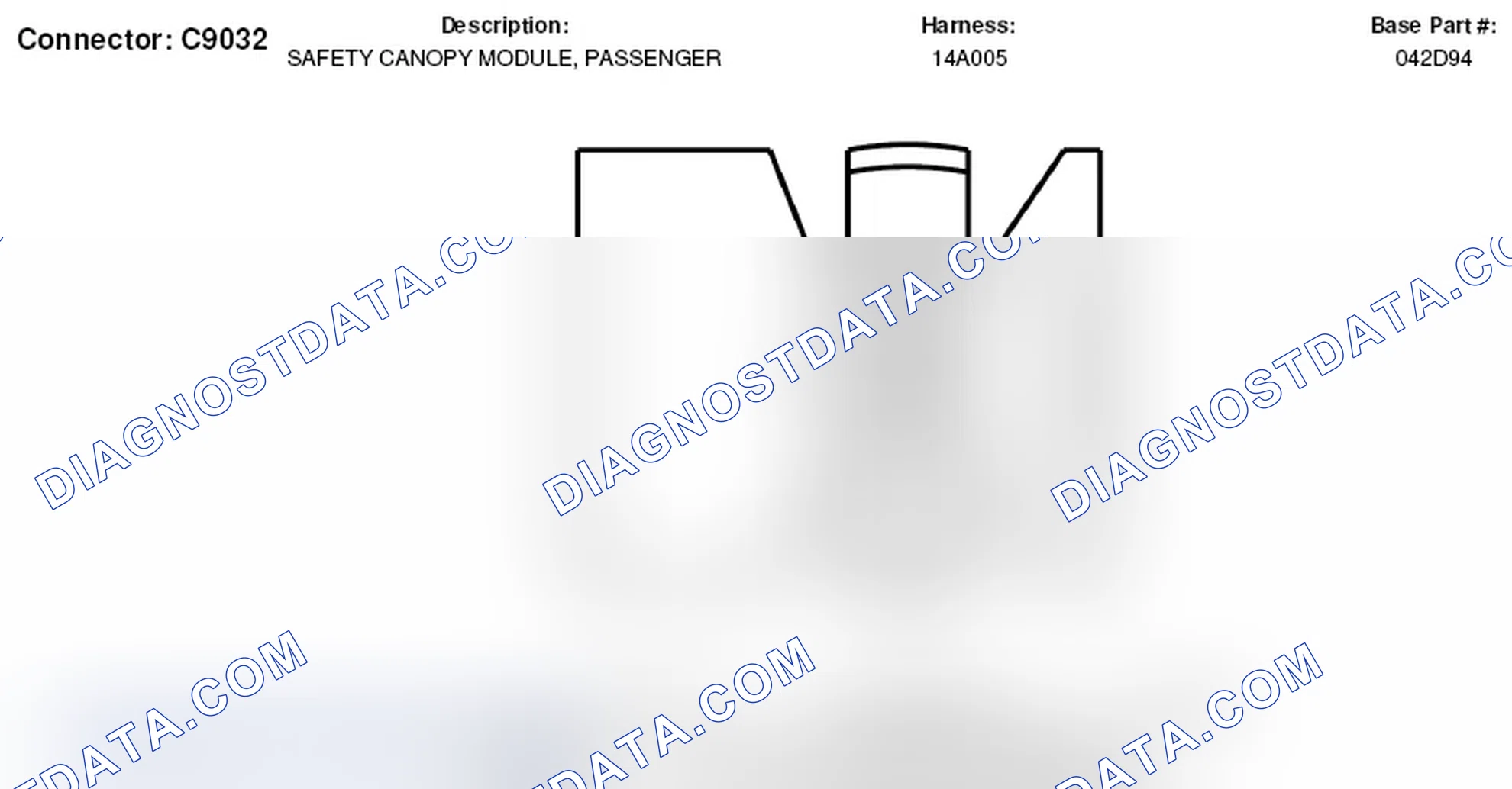Scheme 334: Passenger Safety Canopy Module Connector End View (C9032)