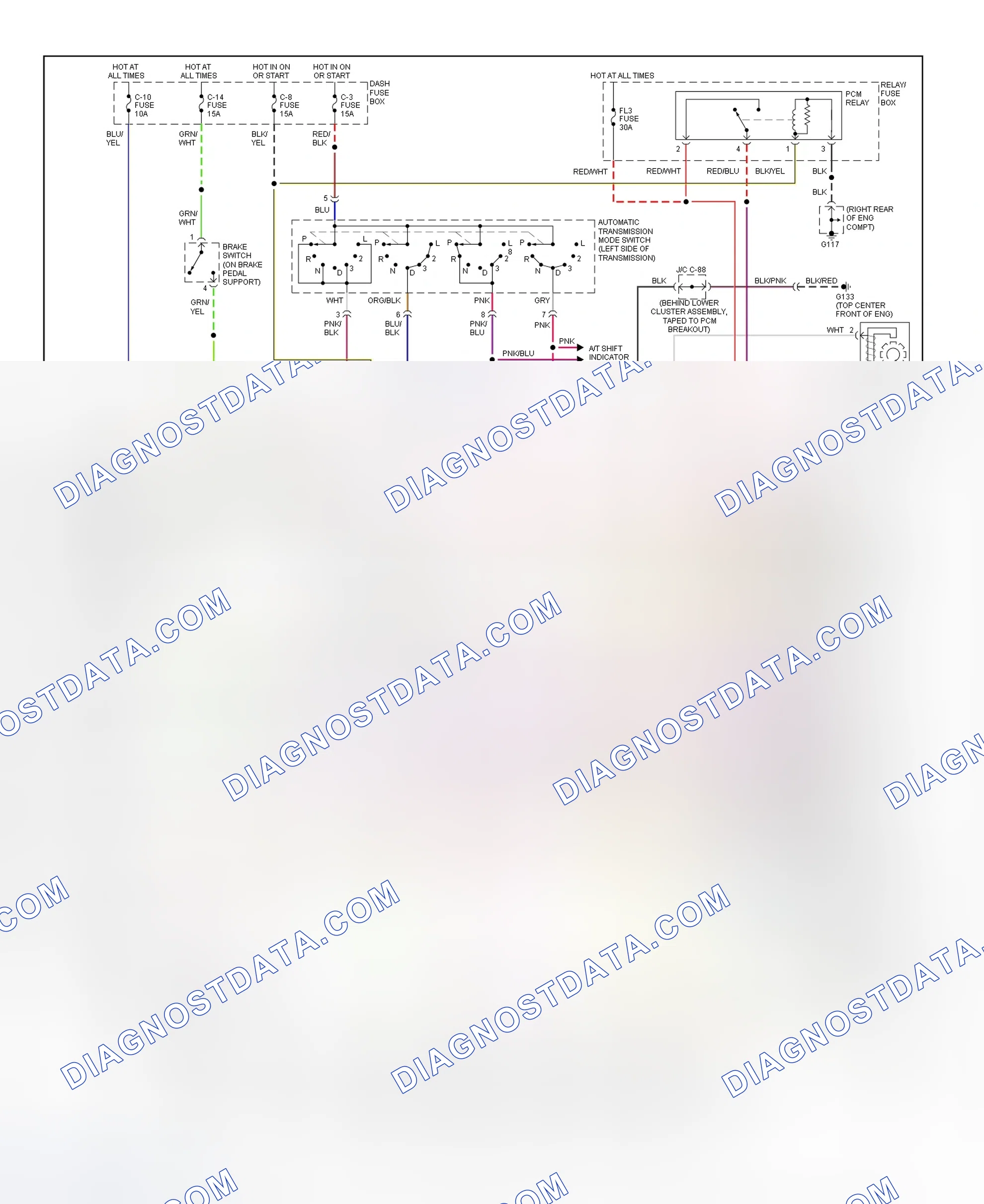 Scheme 37: Transmission Wiring Diagram (1997 Trooper)