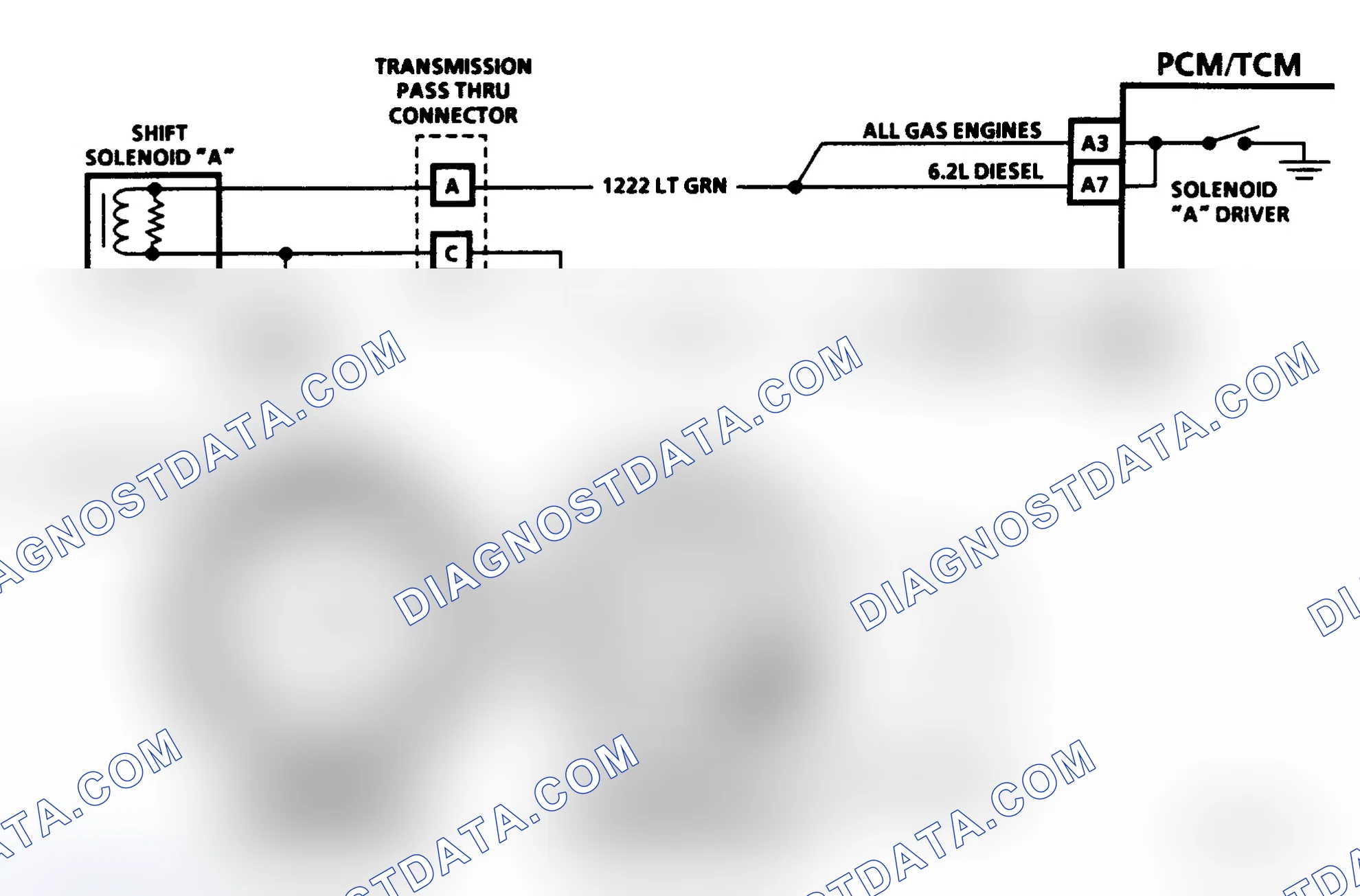 Scheme 404: CODE 82 - SHIFT SOLENOID "A" CIRCUIT