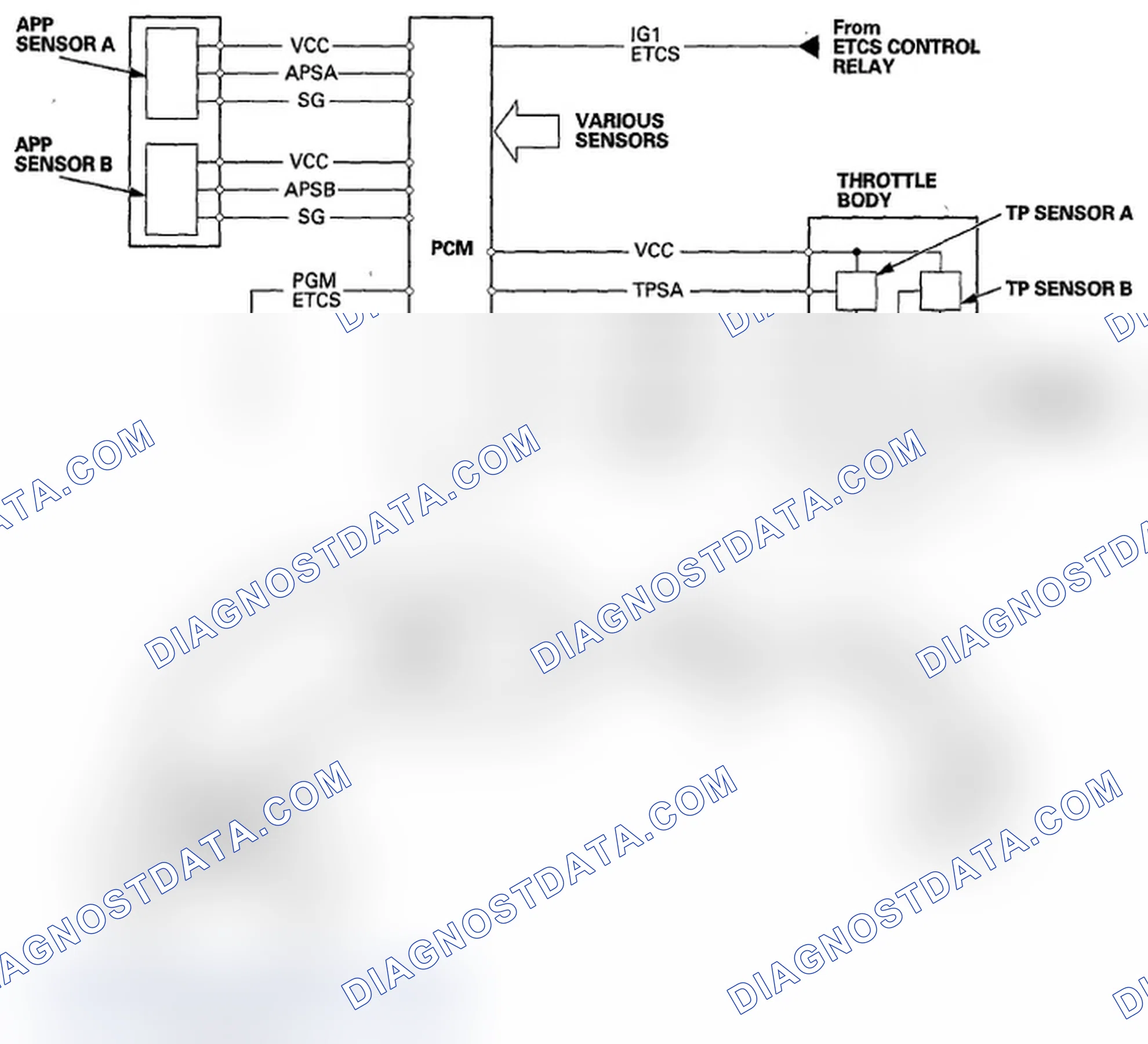 Scheme 52: Electronic Throttle Control System Diagram