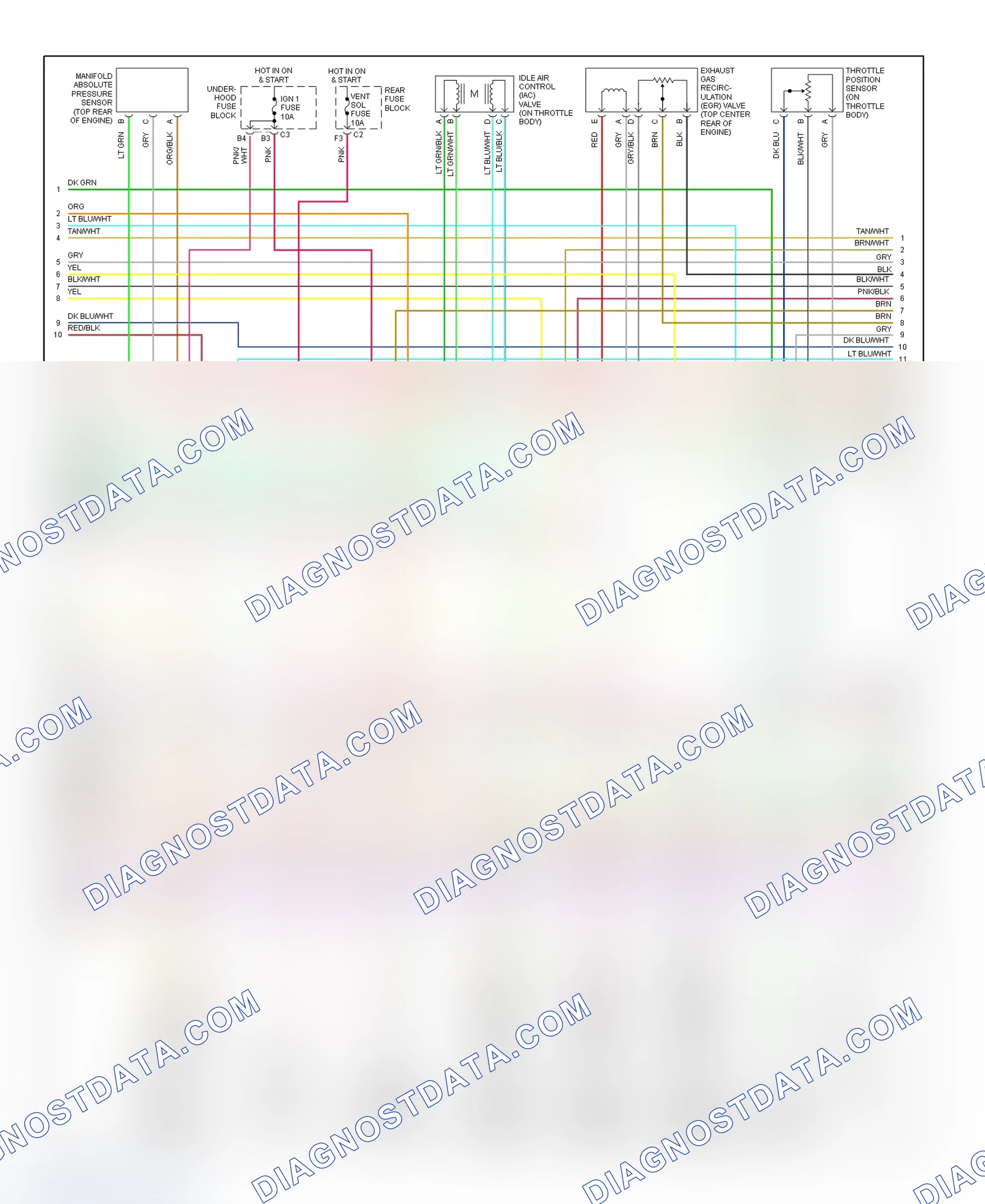 Scheme 16: PCM Wiring Diagram (Aurora - 4.0L - 2 Of 5)