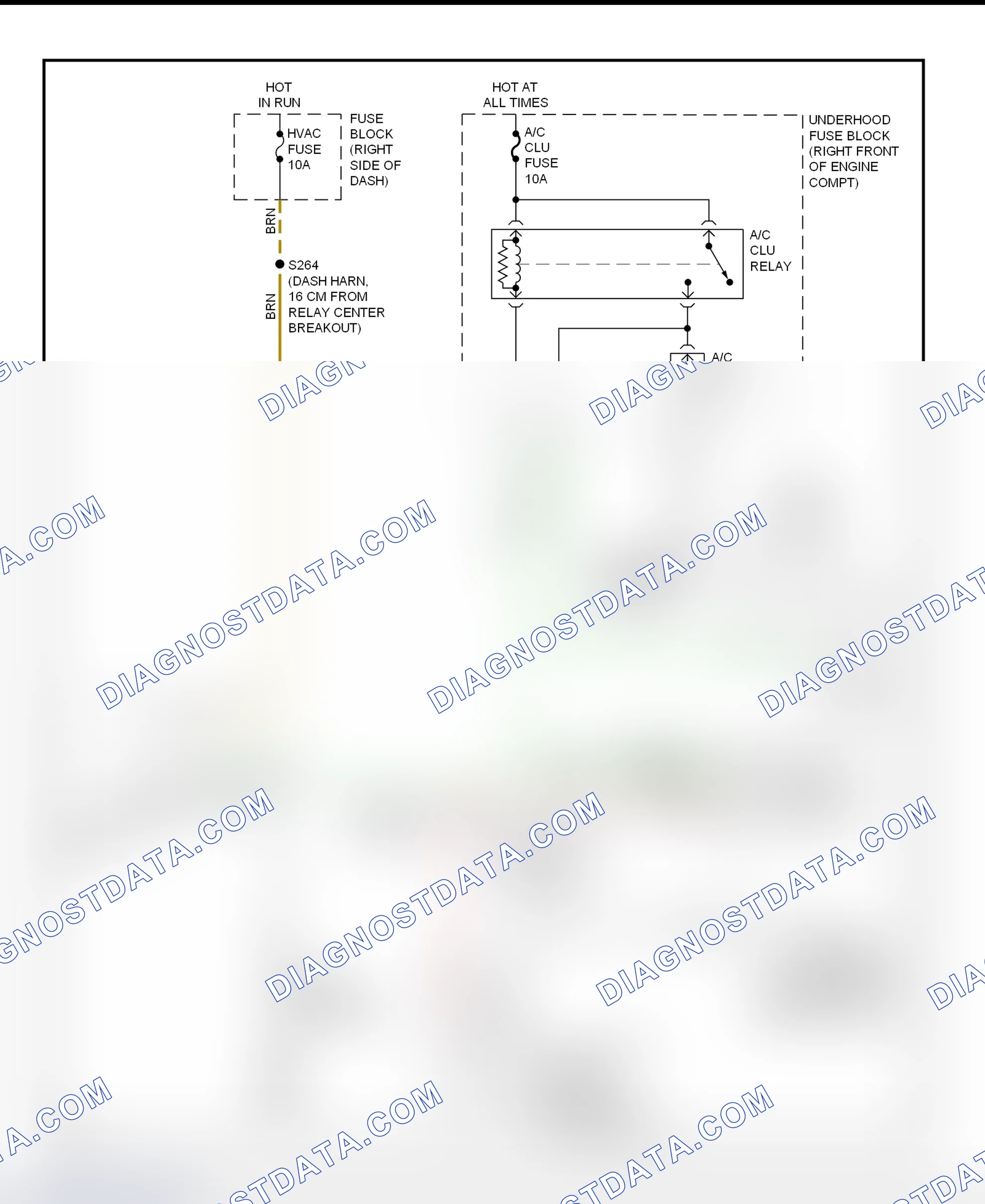 Scheme 35: A/C Compressor Clutch Control Circuit Wiring Diagram (2001 Montana, Silhouette & Venture)