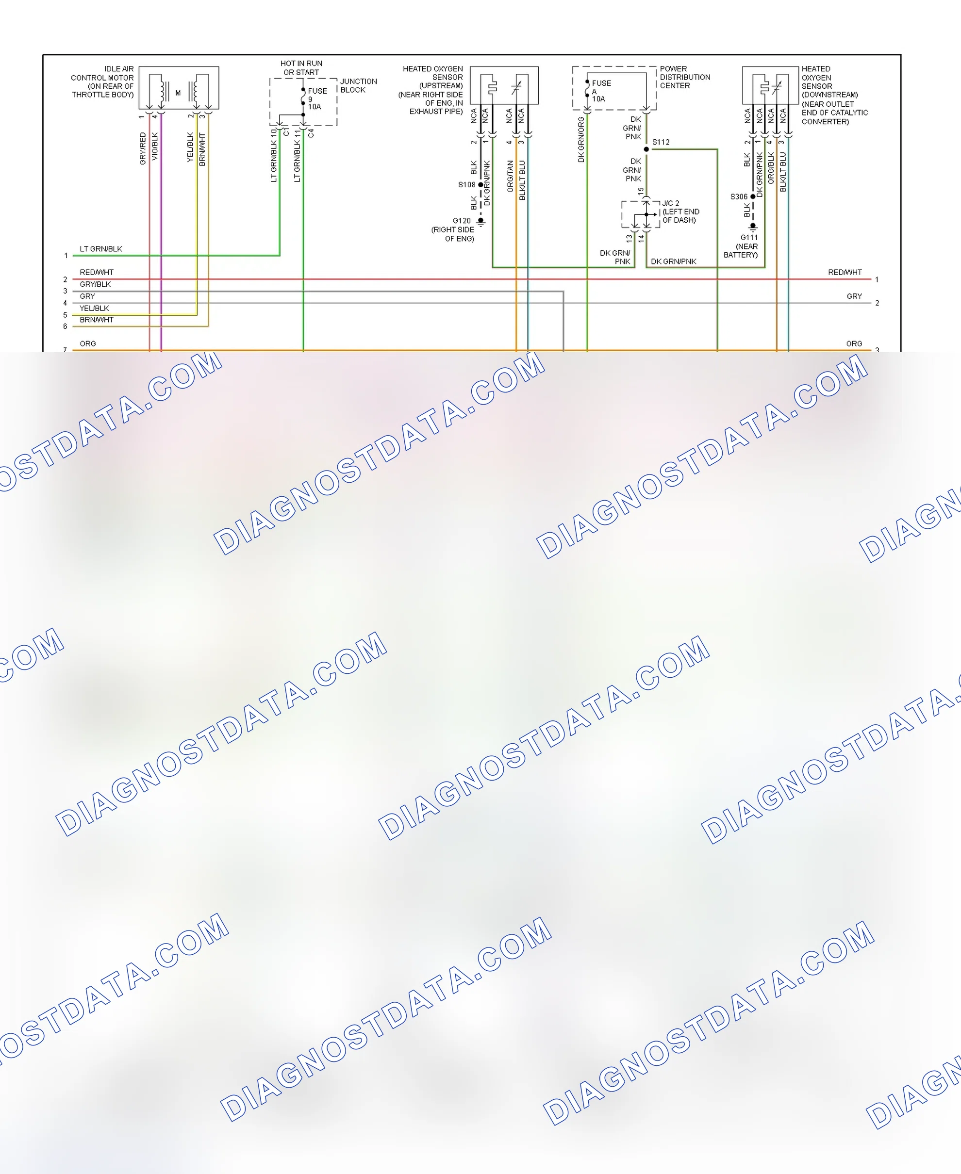 Scheme 32: PCM Wiring Diagram (Dakota - 3.9L & 5.2L - 2 Of 3)