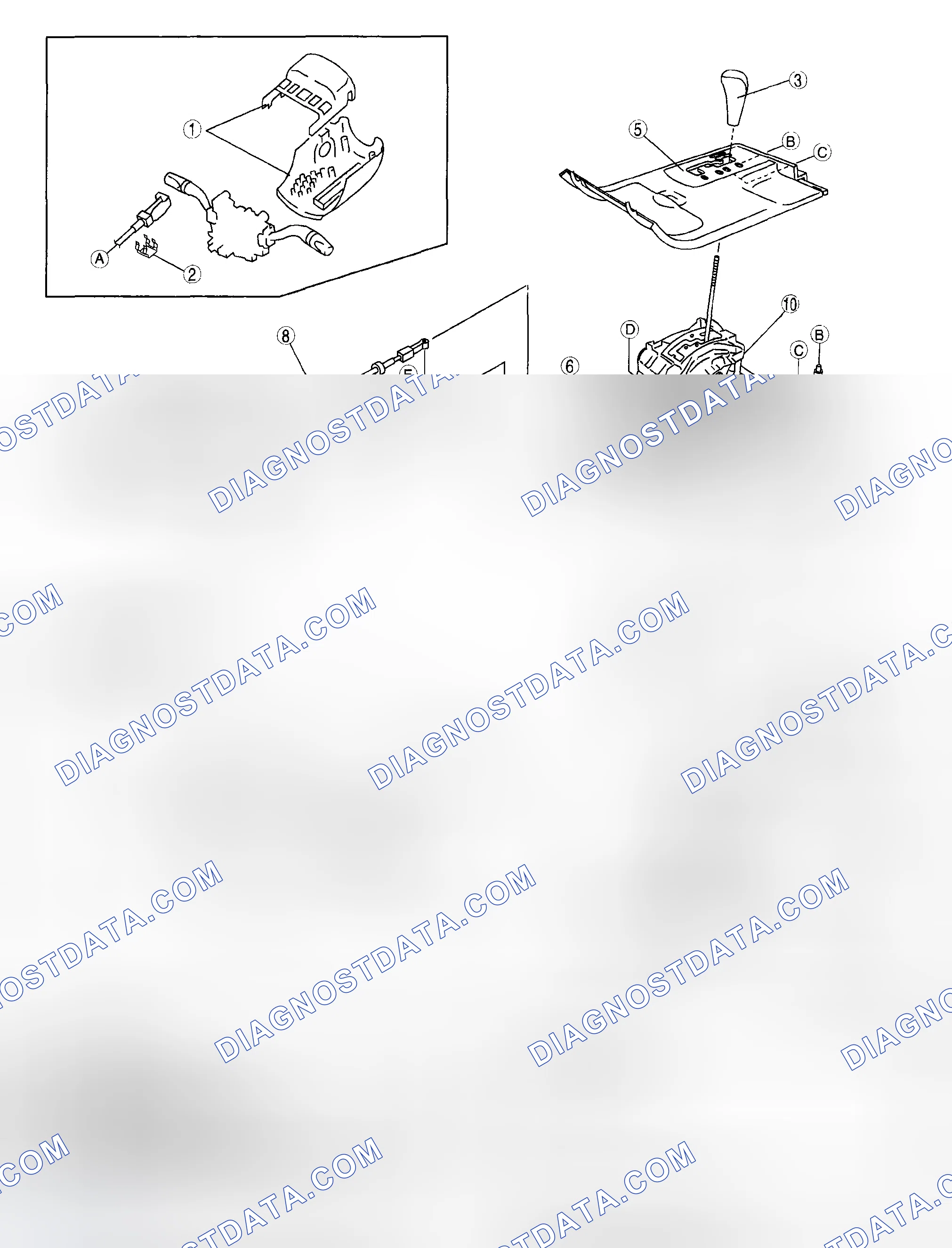 Scheme 278: SELECTOR LEVER COMPONENT REMOVAL/INSTALLATION