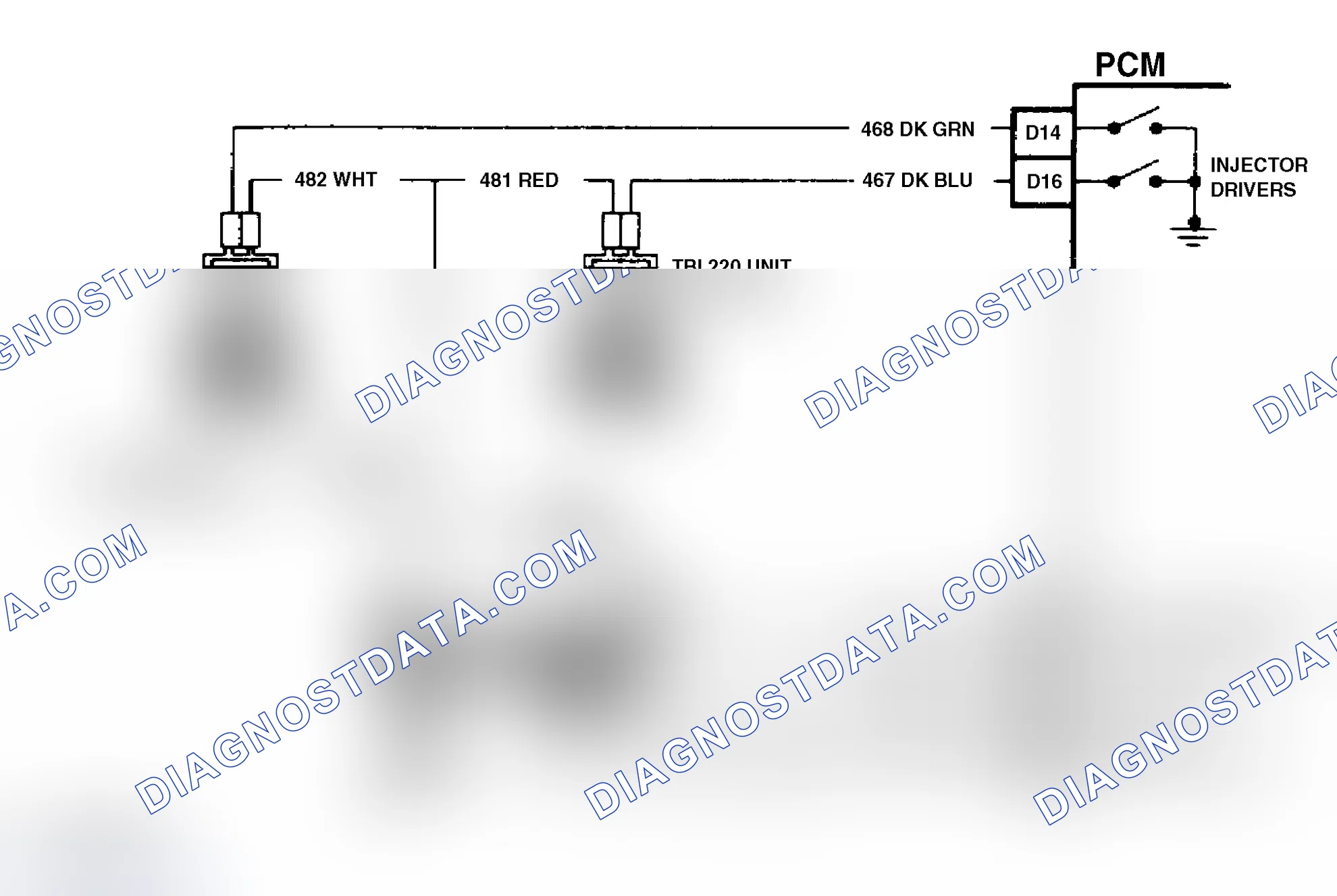Scheme 216: Code 42 Schematic ("C" & "K" Series 5.7L M/T) Ignition Control