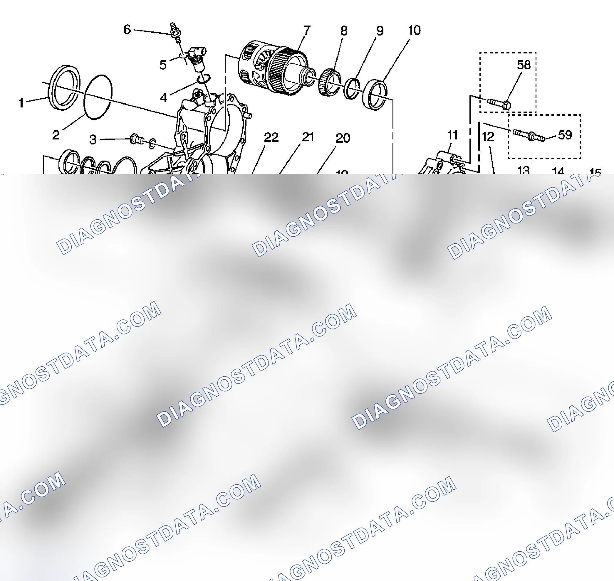 Scheme 9: Transfer Case Disassembled View