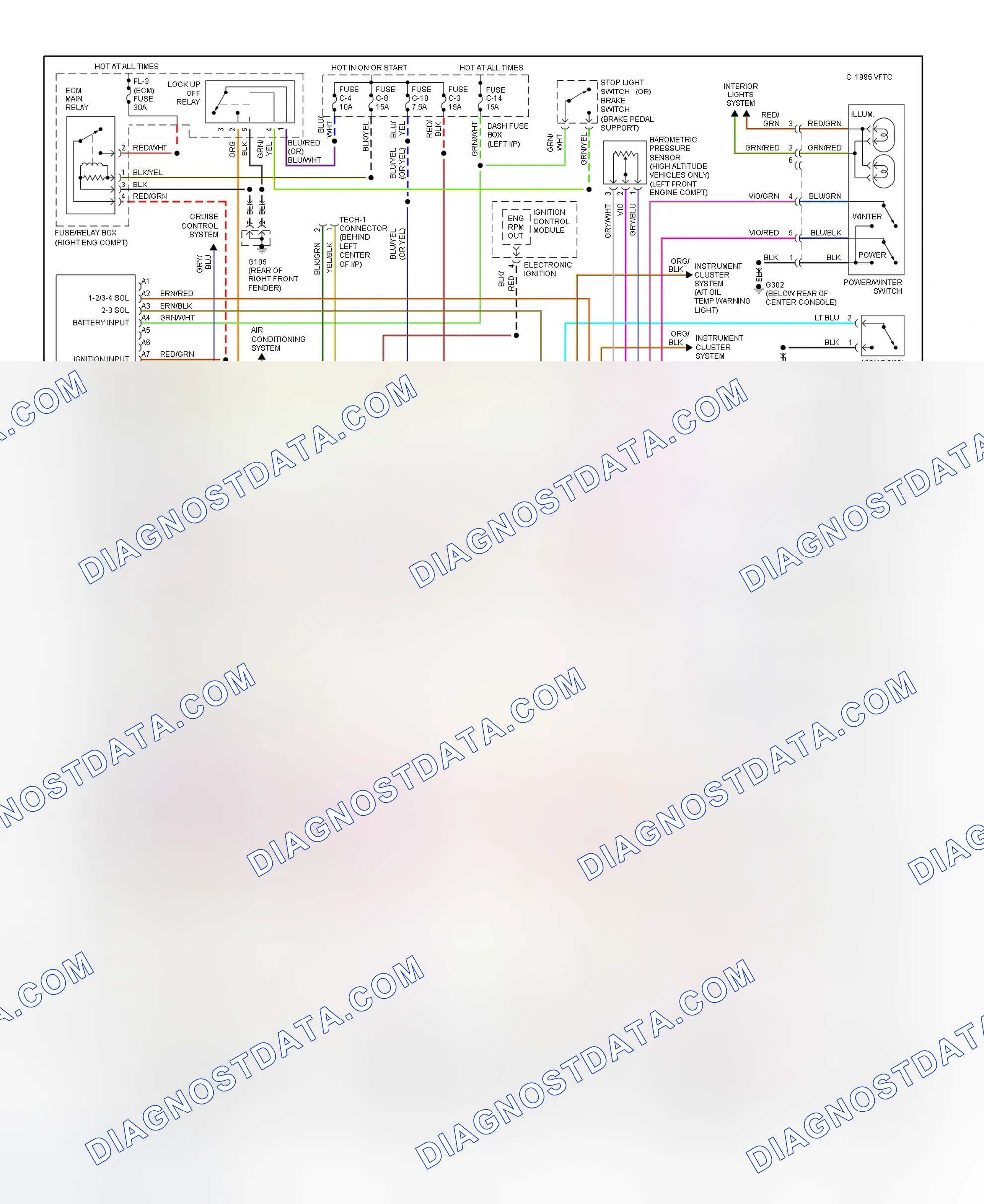 Scheme 40: Transmission Electronic Control System Wiring Diagram (1994 Trooper)