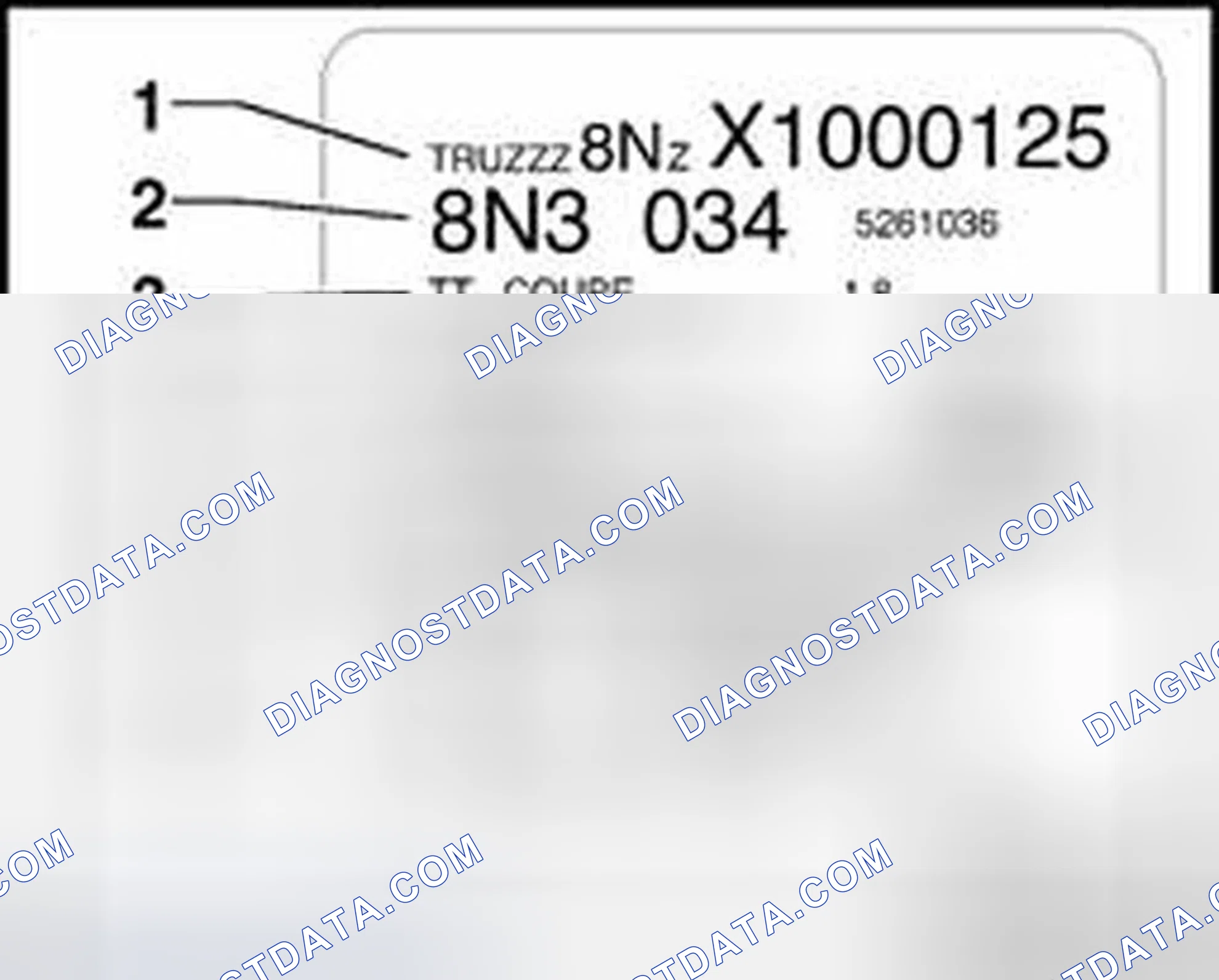 Scheme 55: Vehicle data sticker