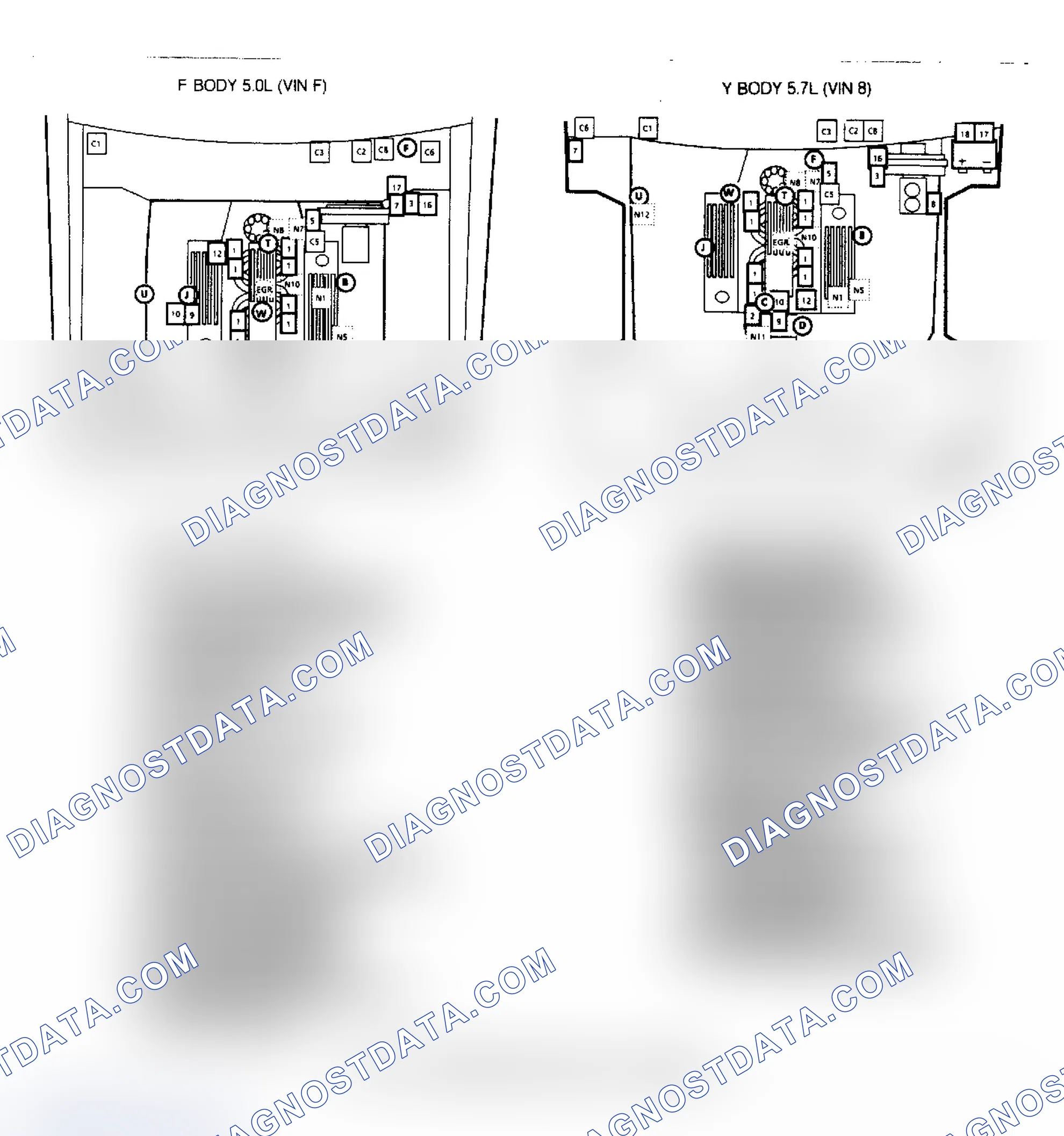 Scheme 434: PFI Component Location (5.0L & 5.7L)