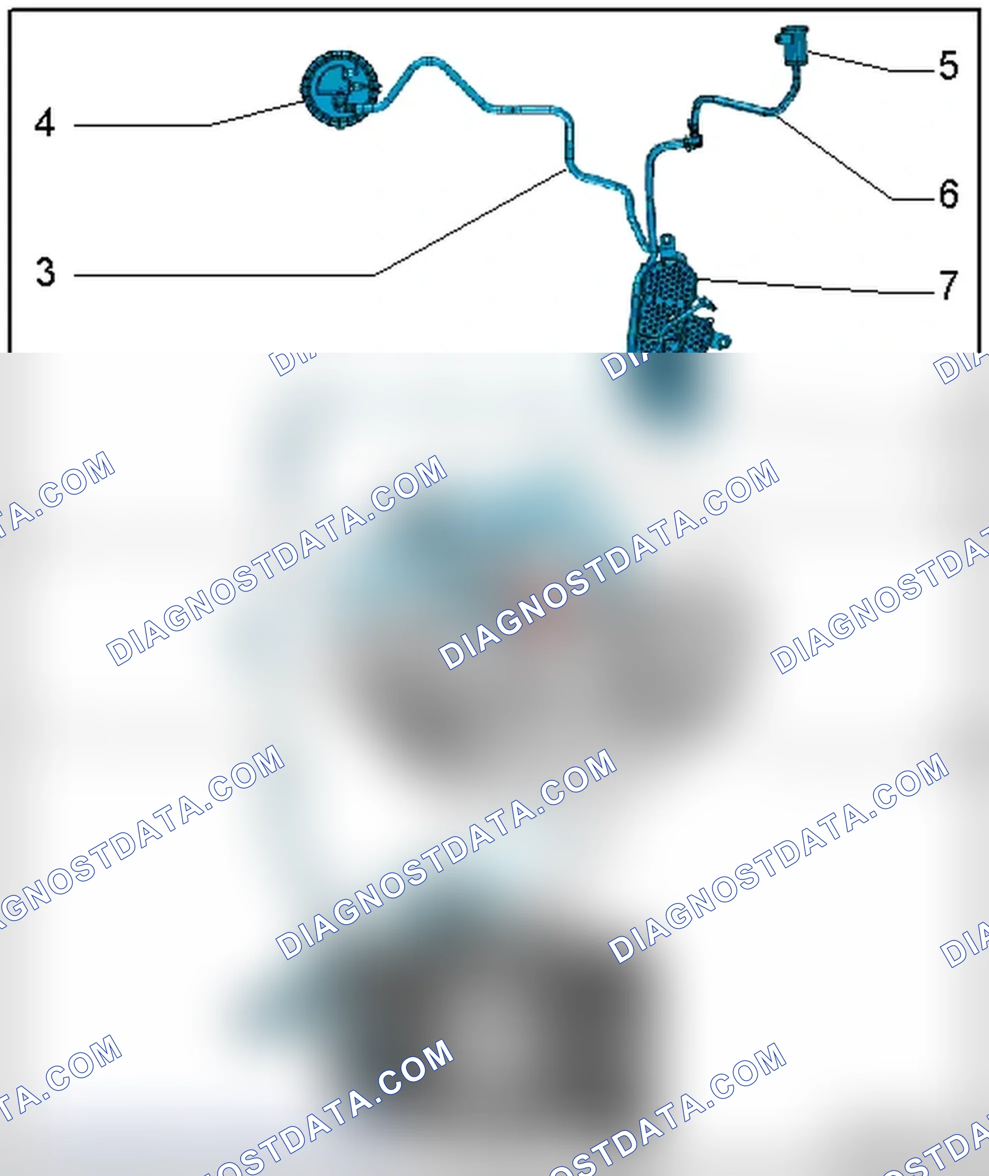 Scheme 14: EVAP CANISTER AND LEAK DETECTION SYSTEM, HOSE DIAGRAM