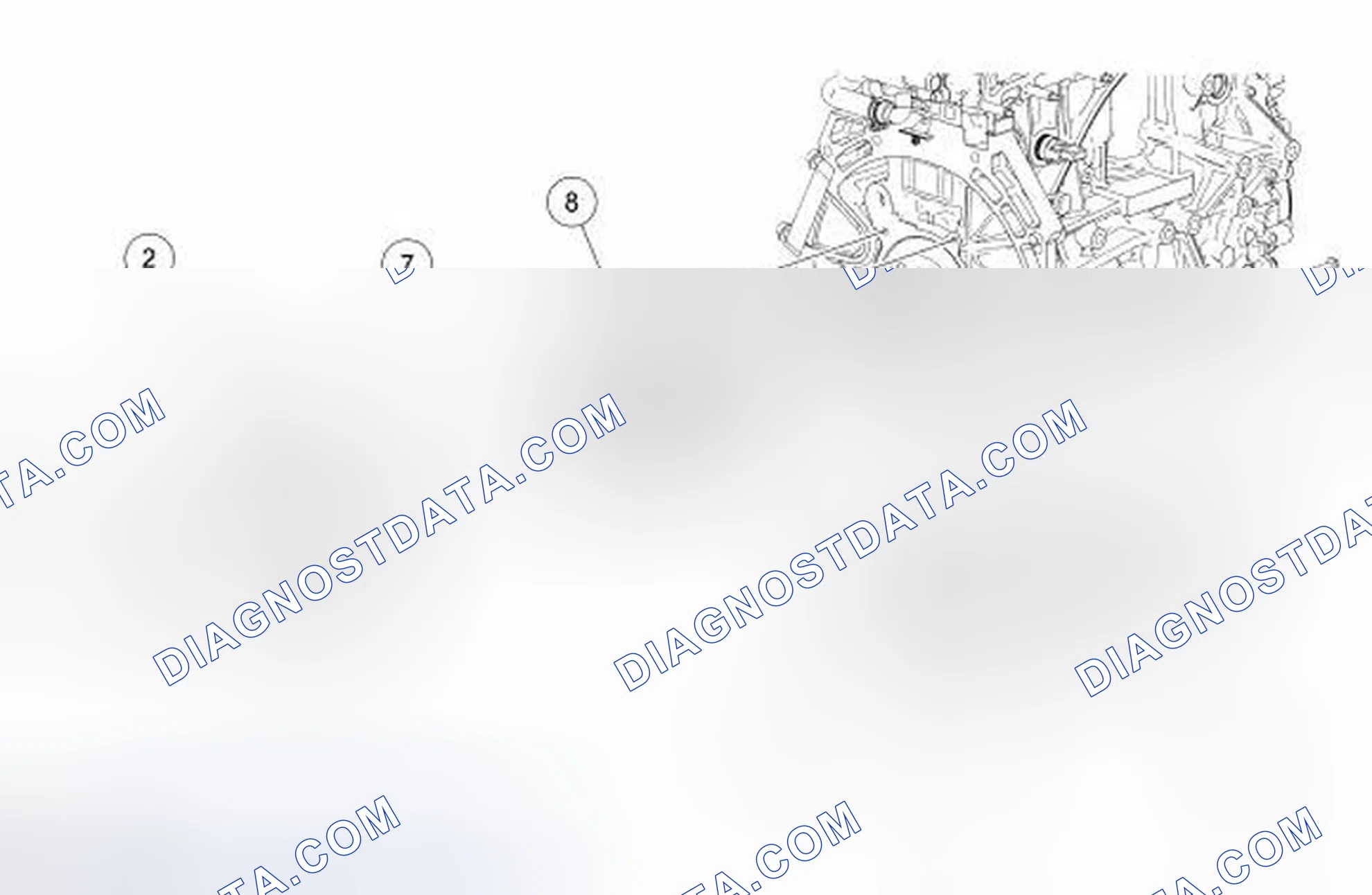 Scheme 2: Lower End Components - Exploded View, Flexplate, Flywheel and Crankshaft Rear Seal