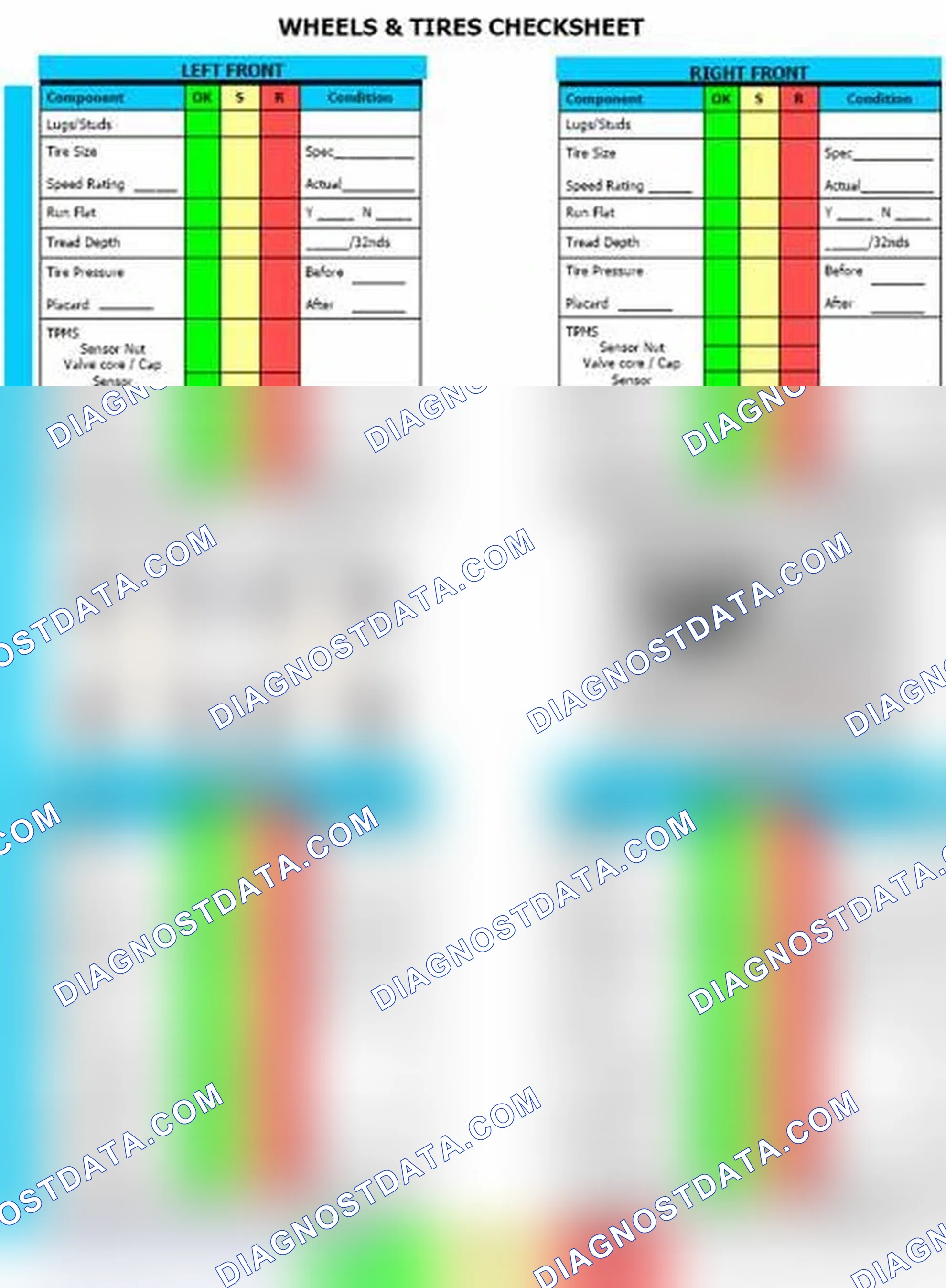 Scheme 35: Wheels & Tires Checksheet (2 Of 2)