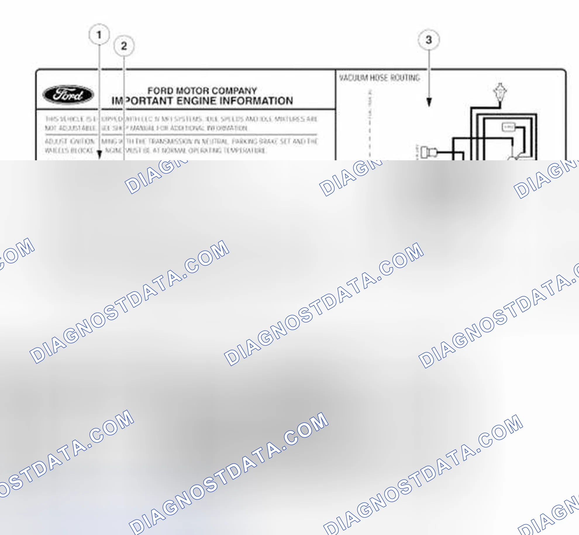 Scheme 433: Typical Vehicle Emission Control Information (VECI) Decal