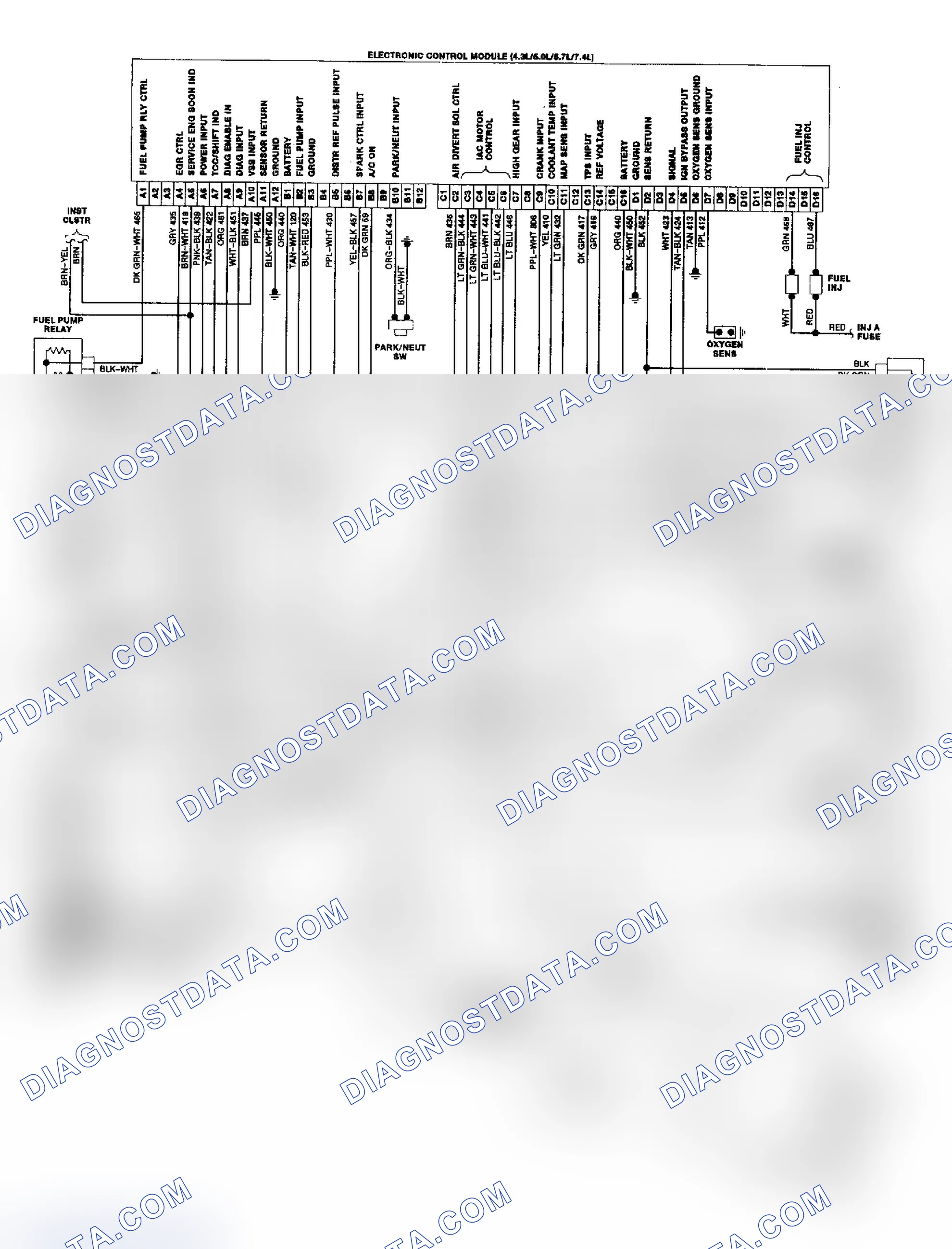 Scheme 17: "C" & "K" Series 4.3L, 5.0L, 5.7L & 7.4L TBI/CCC Wiring Diagram
