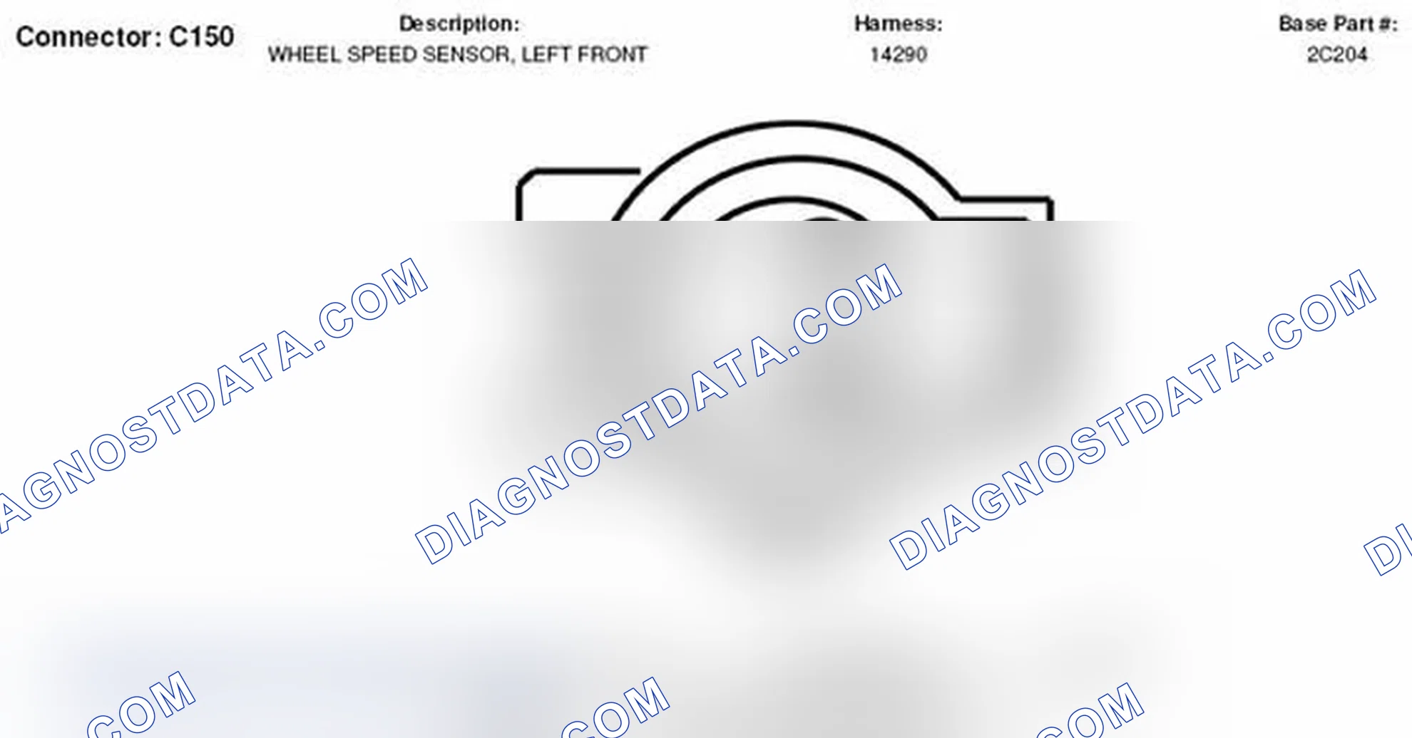 Scheme 32: Left Front Wheel Speed Sensor Connector End View (C150)
