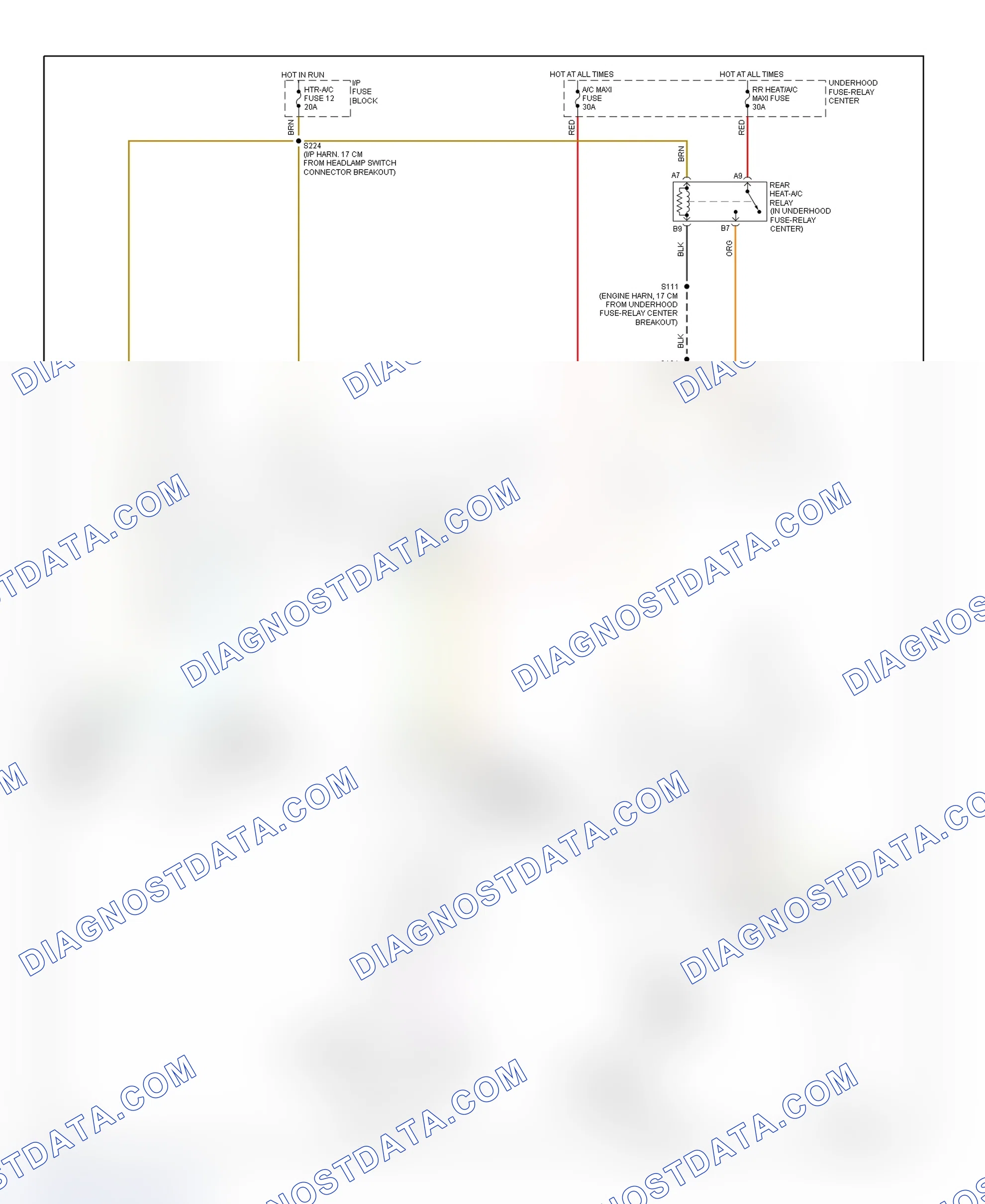 Fig. 21: Heater System Wiring Diagram (Astro & Safari)