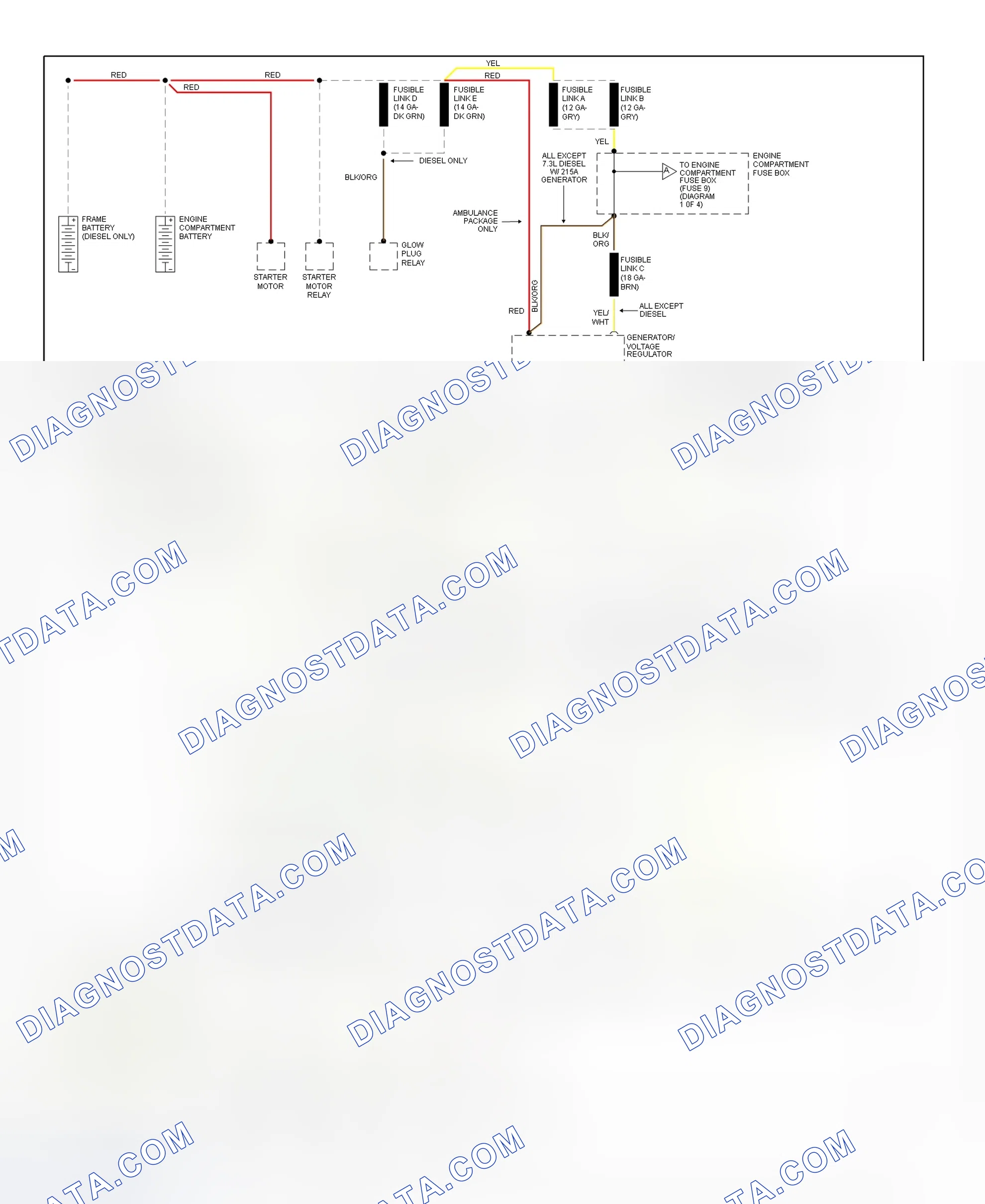 Scheme 10: Power Distribution Wiring Diagram (1 Of 4)