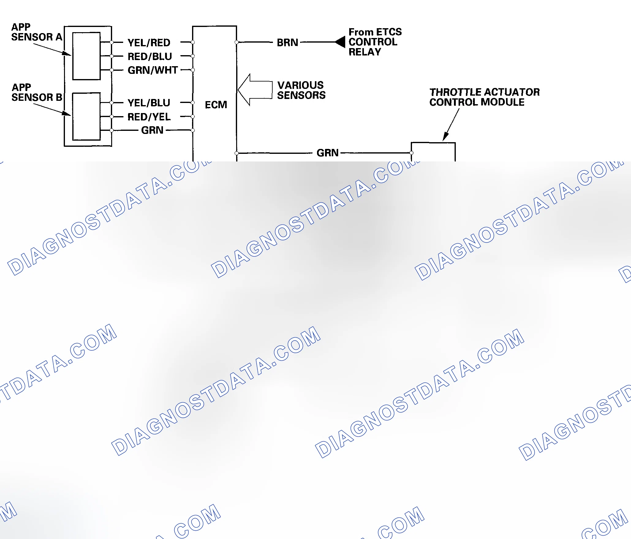 Scheme 39: Electronic Throttle Control System Diagram